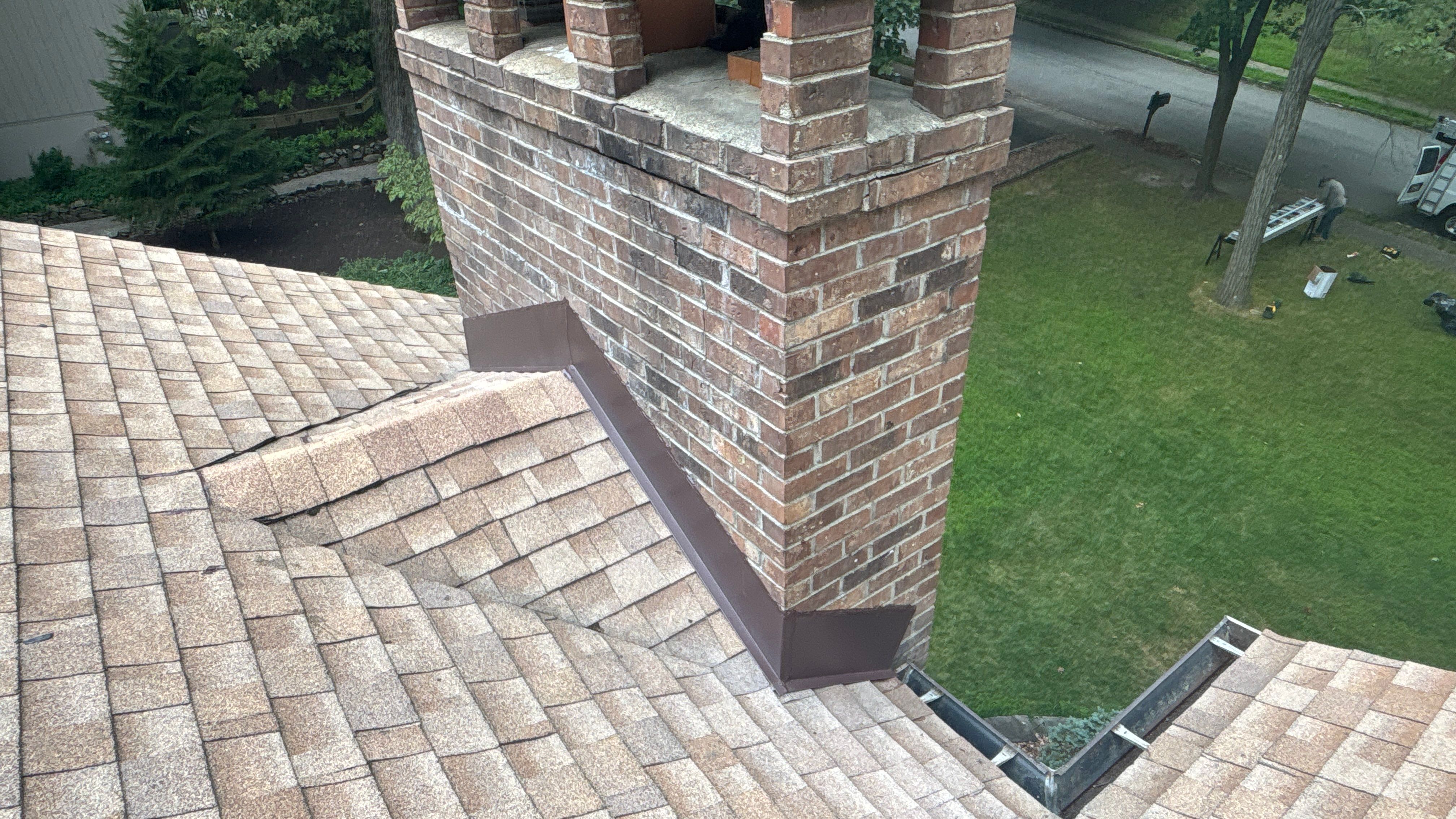 No Job is too small! Chimney Re-flashing. by Maven Roofing & Exteriors LLC