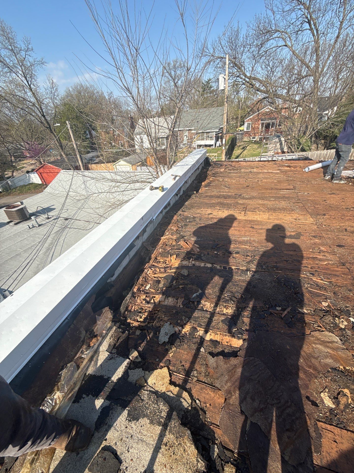 Flat Roof Replacement with New TPO Membrane in St. Louis by Acute Roofing And Exteriors 