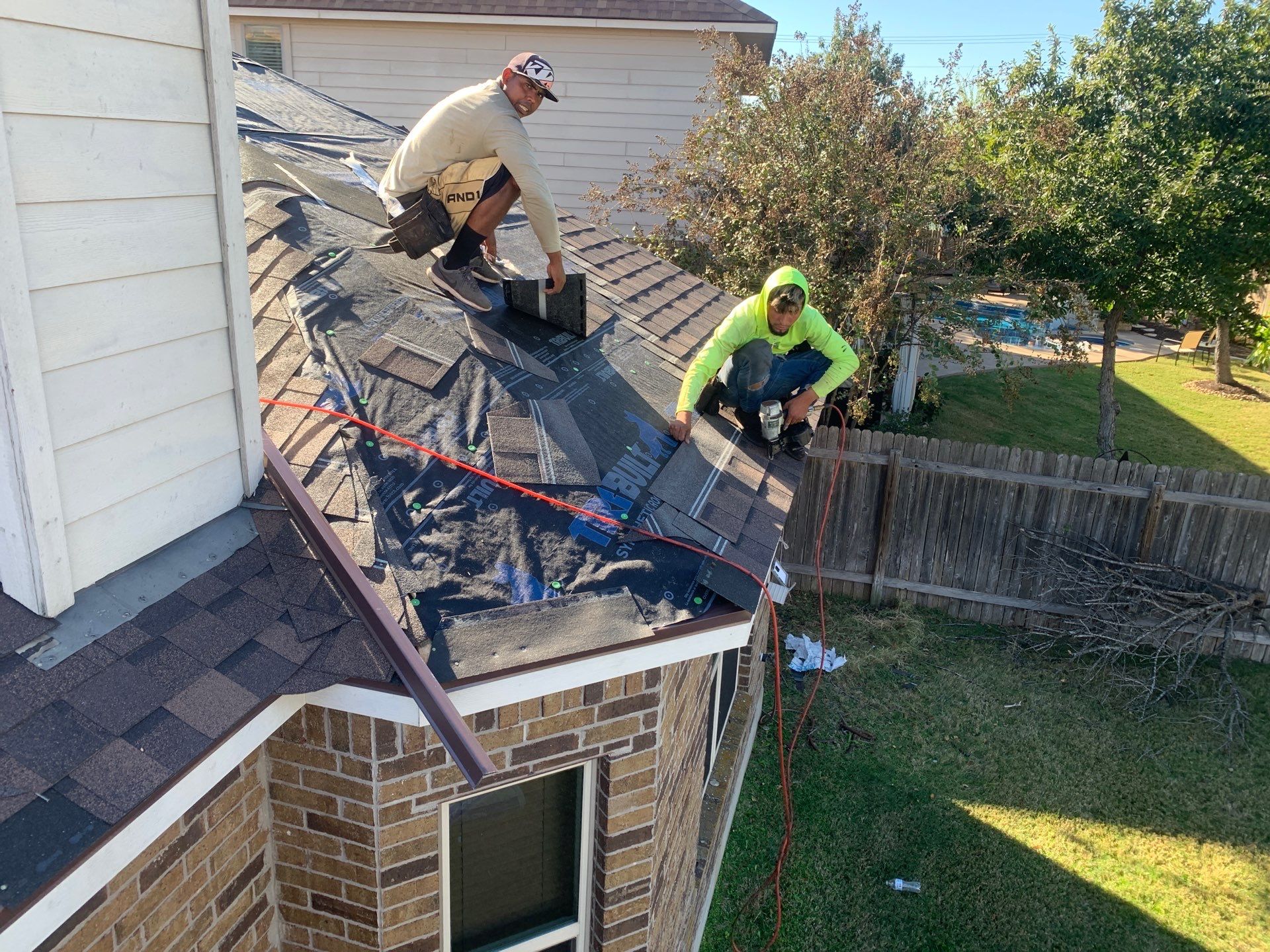 Hutto Residential Roofing Replacement with OSB Sheathing and Trim Repair by Caliber Restoration LLC