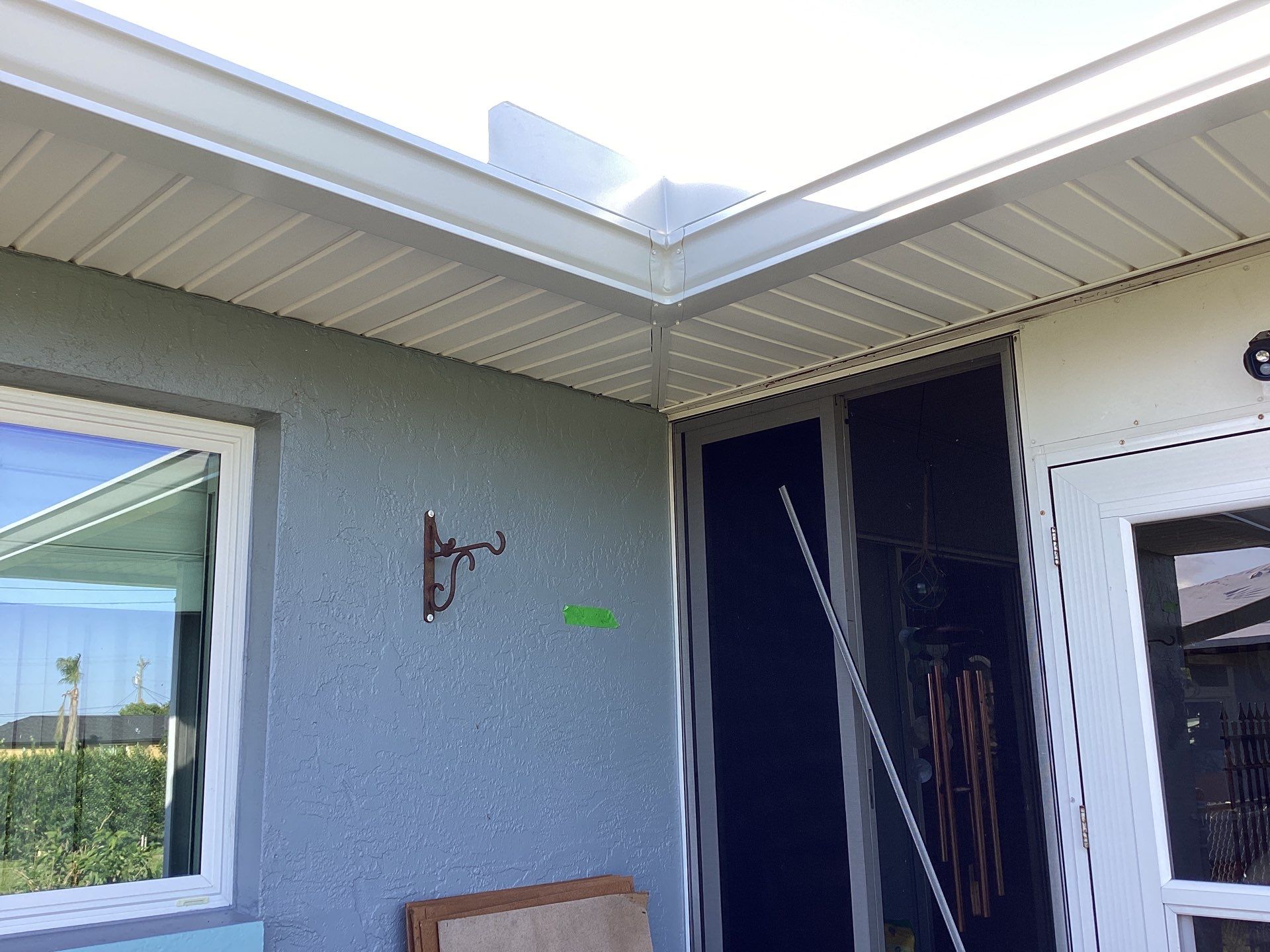 Soffit and Fascia Installation using White Vinyl Soffit in Cape Coral FL by Gutter Professors