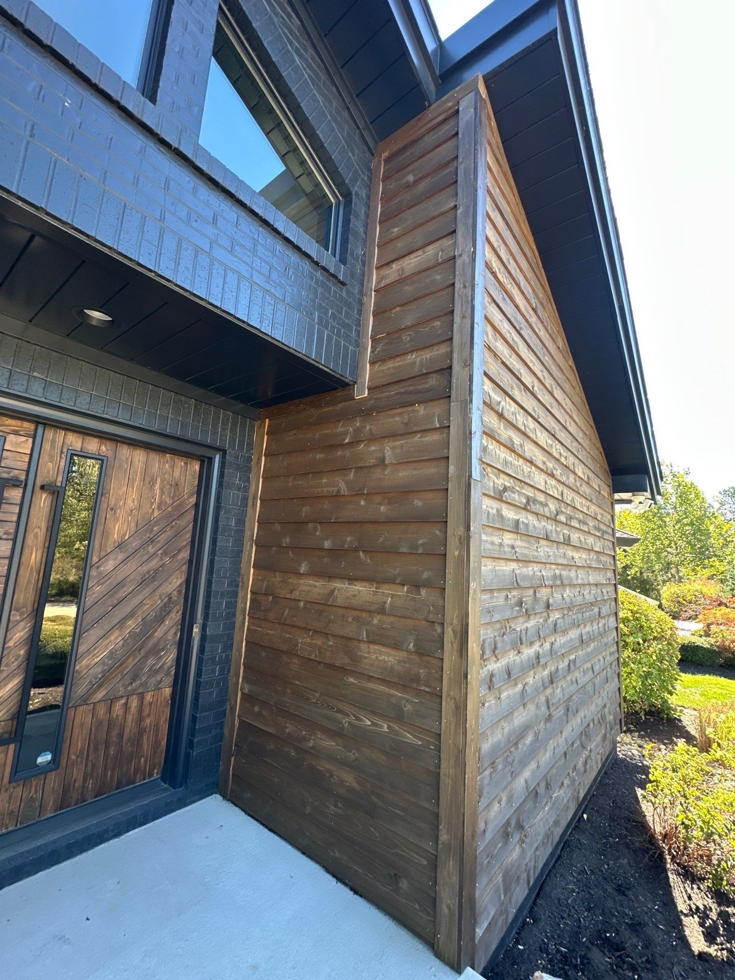 Black Frost Metal Shake Roof & Modern Exterior Renovation – Fort Wayne, IN by 4Ever Metal Roofing