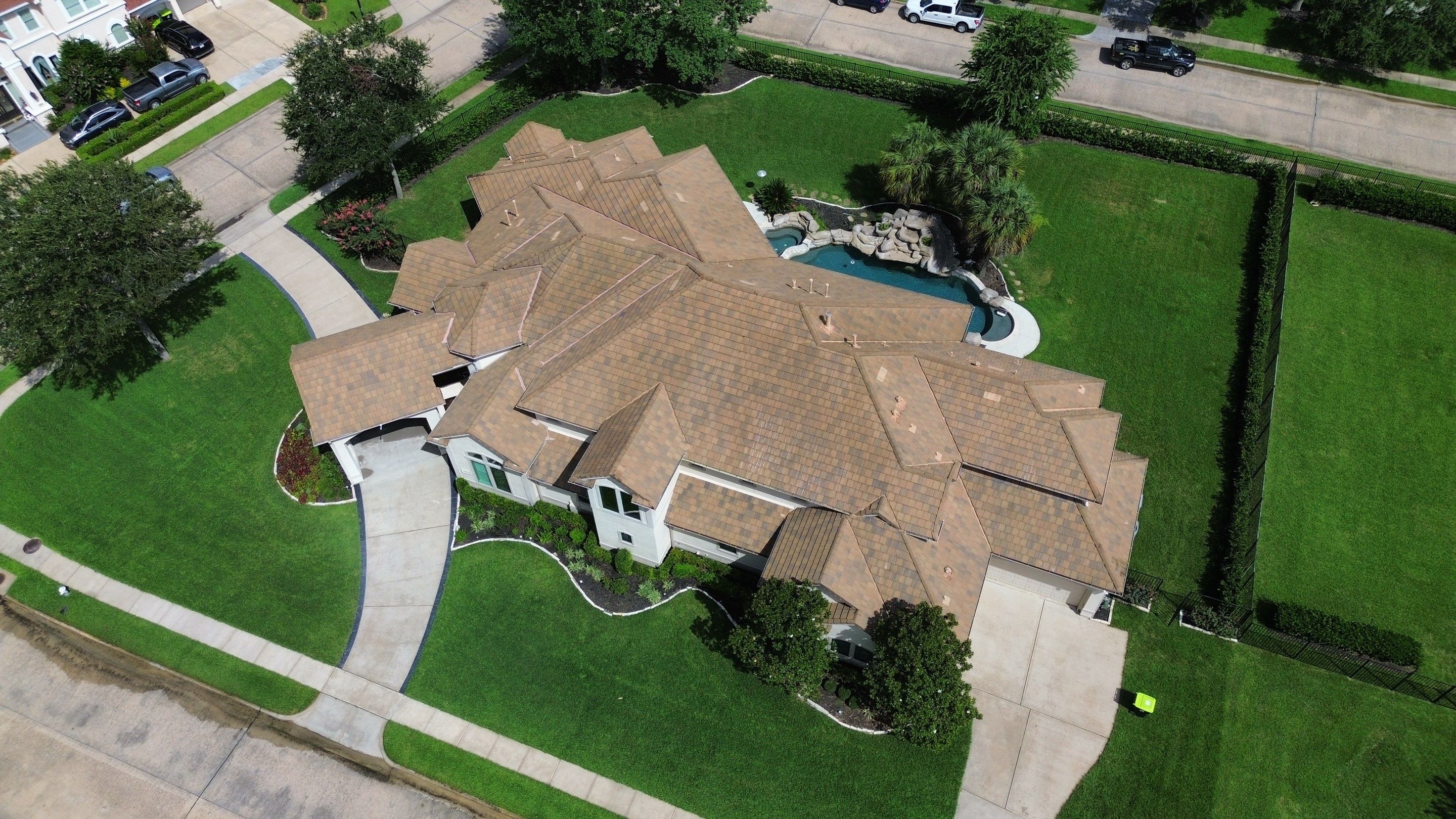 Full Exterior Cleaning and Roof Restoration for Missouri City Estate by Zeal Power Washing