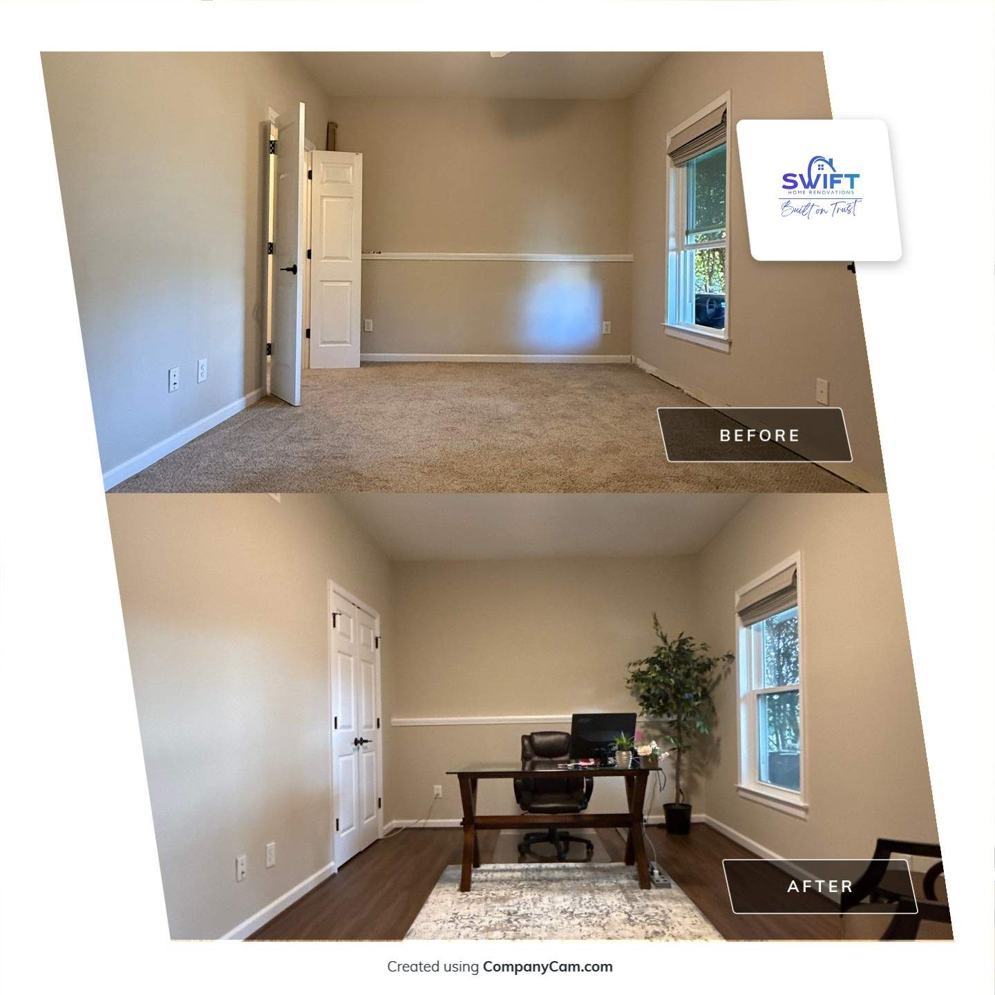 Roswell Interior Remodeling and Professional Home Office Conversion by Swift Home Renovations 