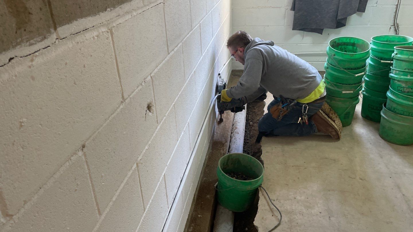Interior Drain Tile & Foundation Crack Repair in St. Anthony, MN by Waterproofing Northeast
