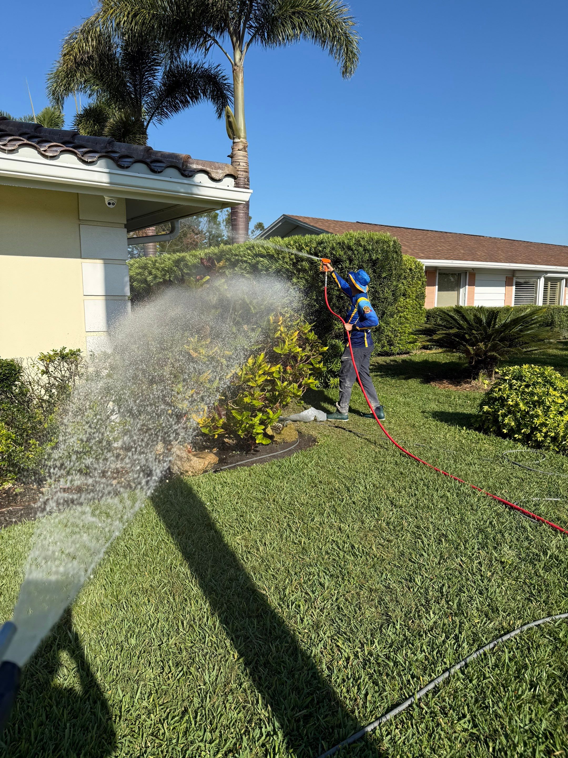 Concrete Tile Roof Cleaning in Village Green – Bradenton, FL | No Walking on Tiles! by Sunshine AquaWash