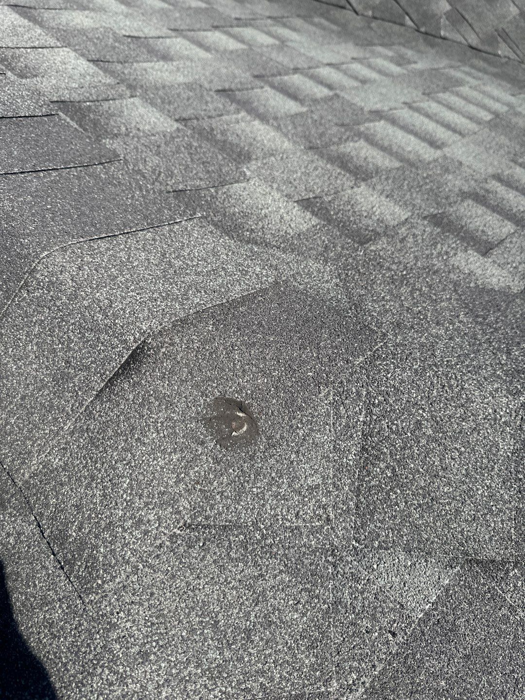 Hail Damage using Owen's Corning Duration (Lifetime) Shingles by Roof Repair Company