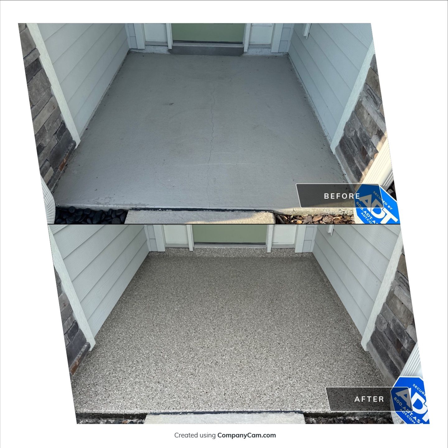 Porches Project in Newberry, FL in Pebble Beach by Cross Creek Concrete Coatings