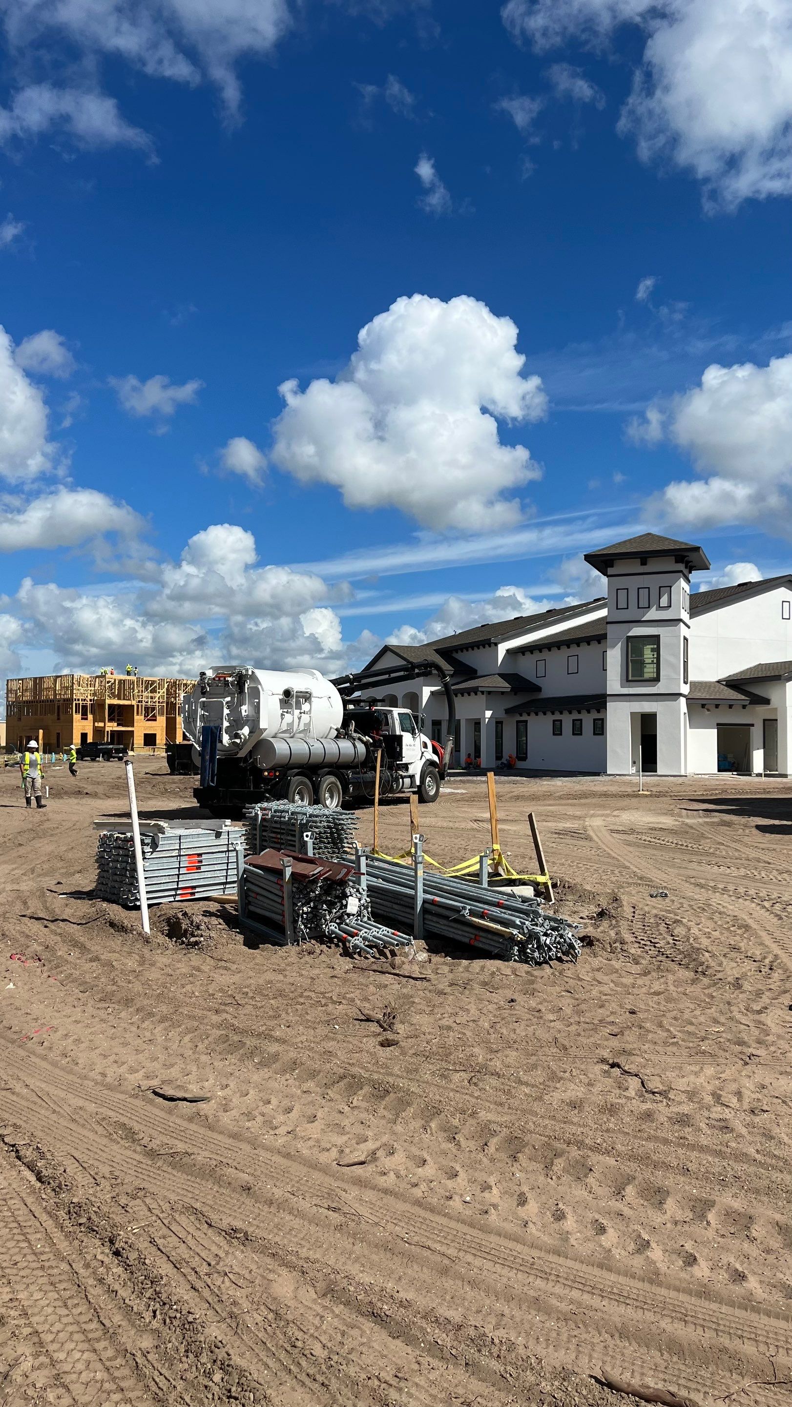 New Construction Sewer System Cleaning by APS Power & Water