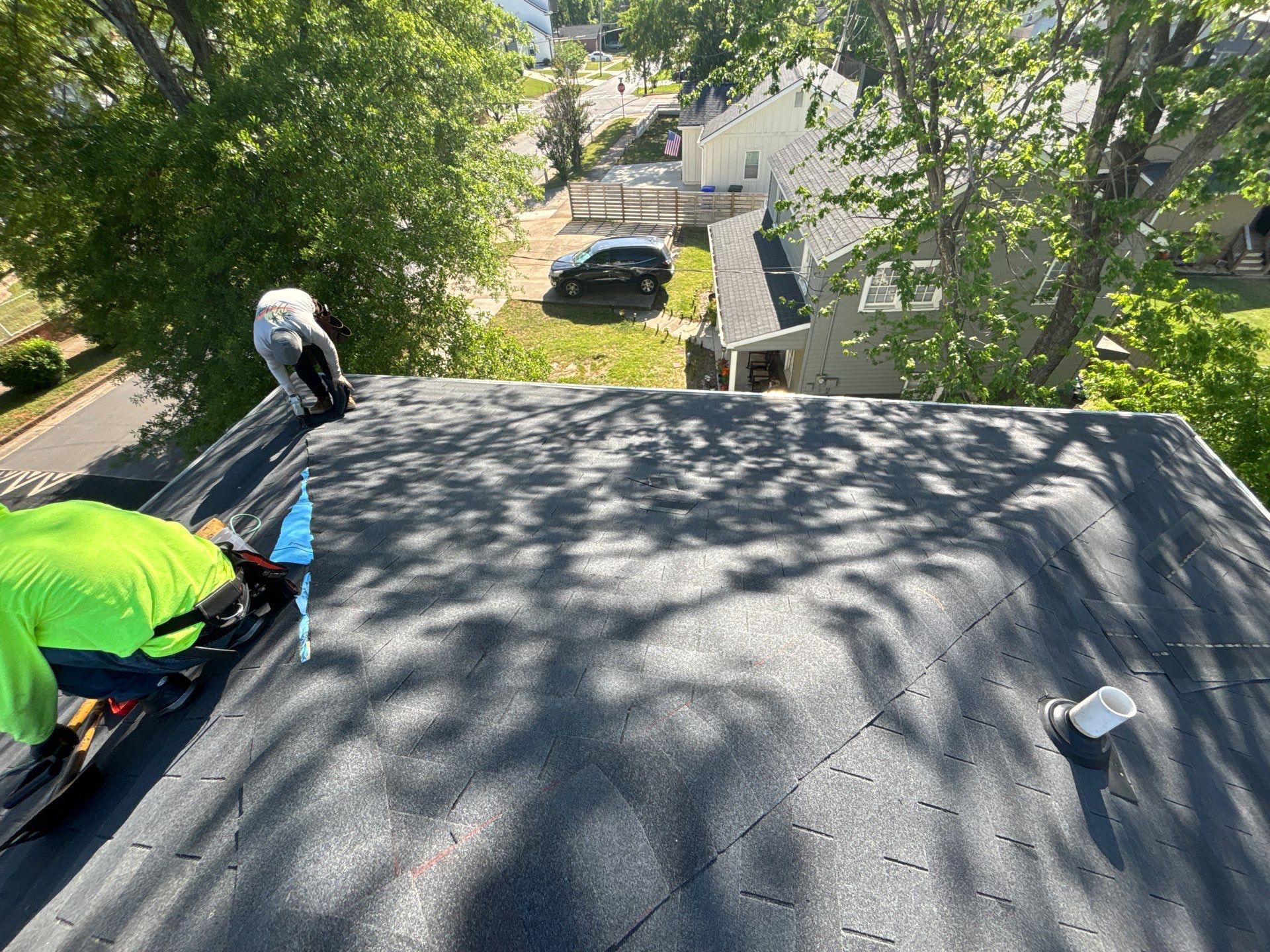 Residential Architectural Shingle Roof Installation and Decking Repair in Greenville by Roofers LLC