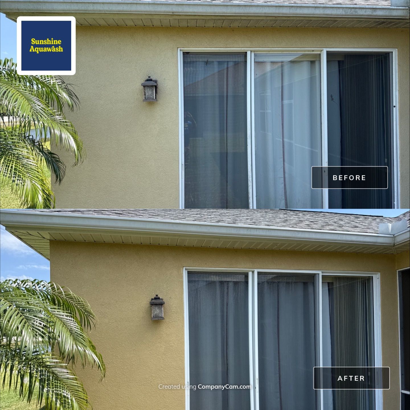 Driveway & Rear Wall Soft Wash | Lexington Community | Parrish, FL | Sunshine AquaWash by Sunshine AquaWash