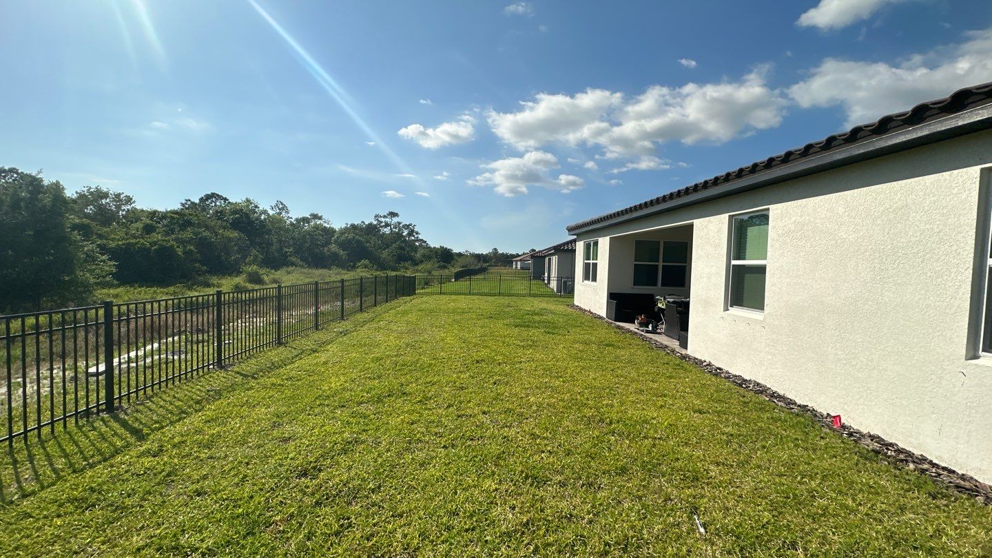 Aluminum Fence Installation using Black 3 Rail Aluminum Fence by Asap fence and gates, LLC