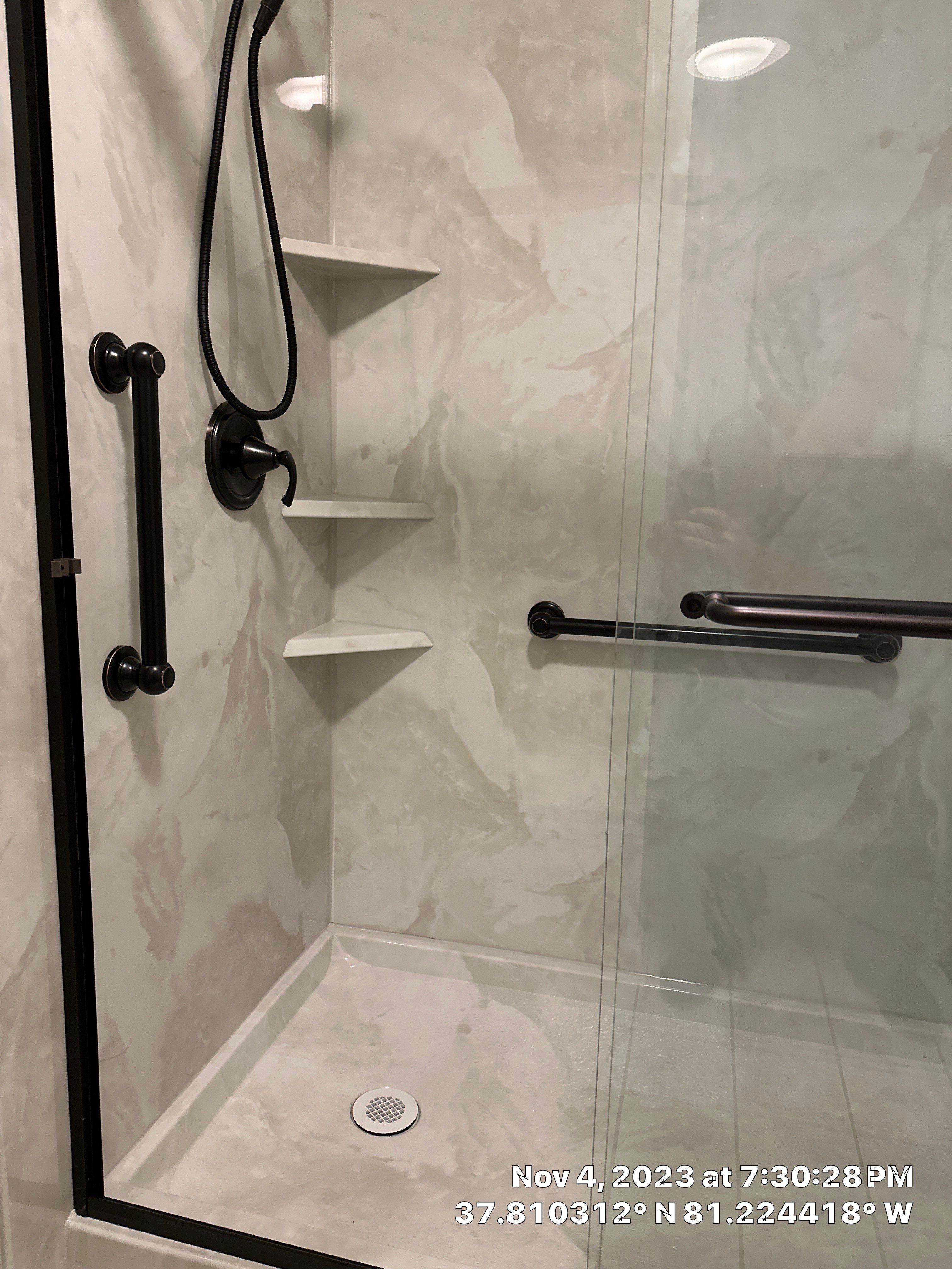 Tub to Shower Conversion using BCI Acrylic Shower System by Secure Construction Company Inc