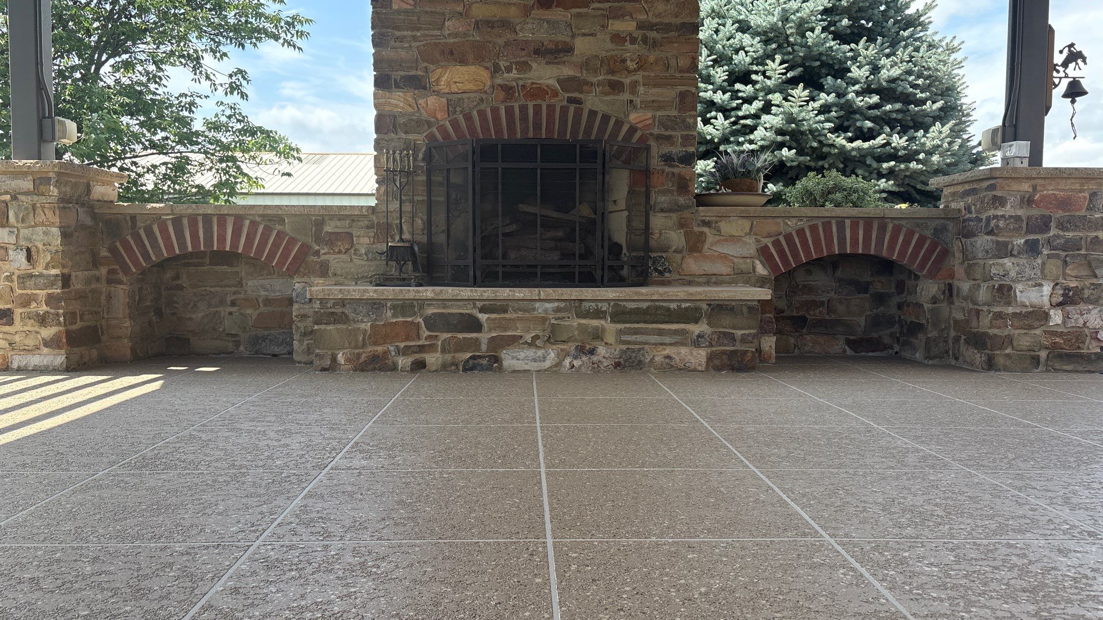 Custom Back Patio Resurface - Kearney, MO by Big Red Decorative Concrete, LLC