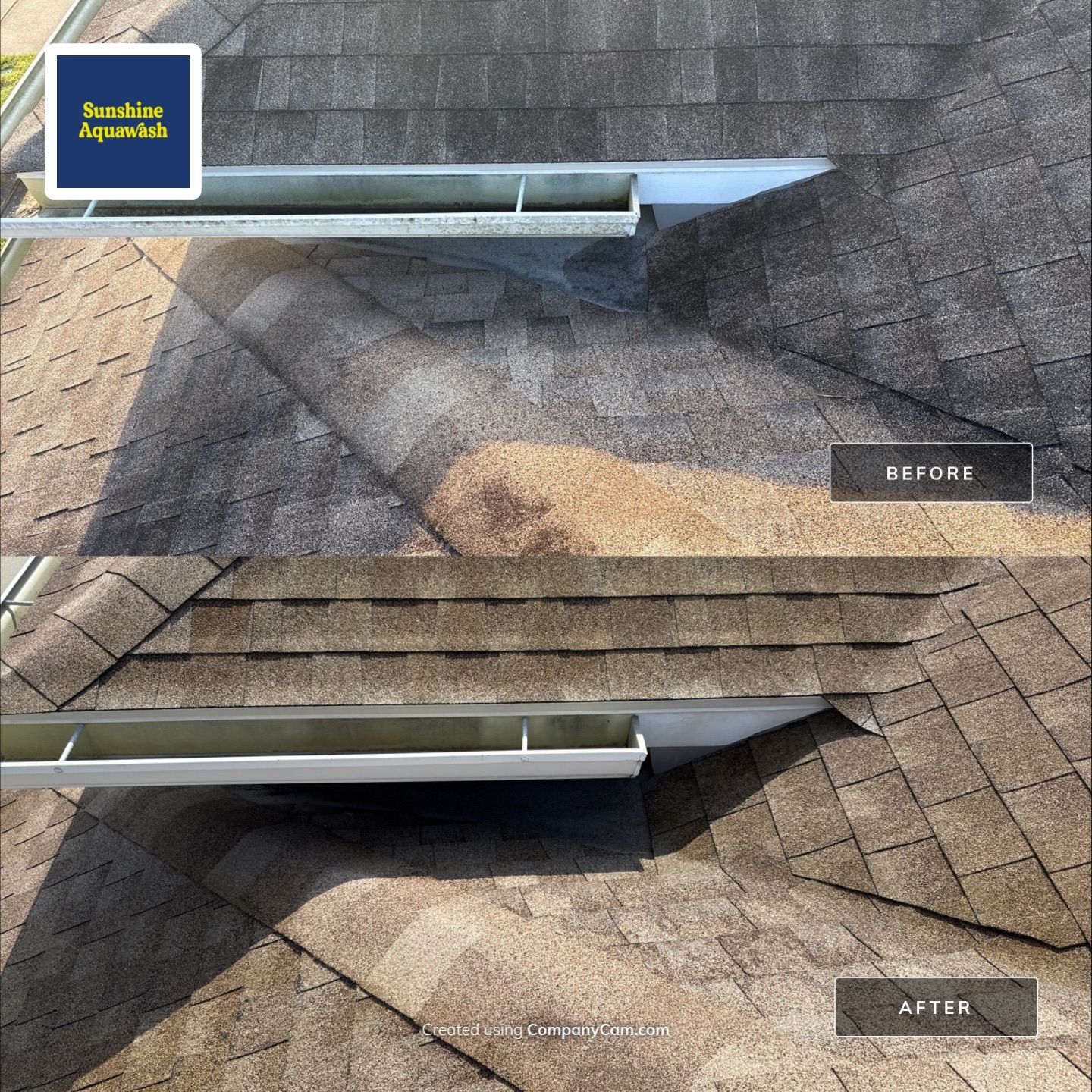 Asphalt Shingle Roof Cleaning in Creekwood Community – Bradenton, FL by Sunshine AquaWash