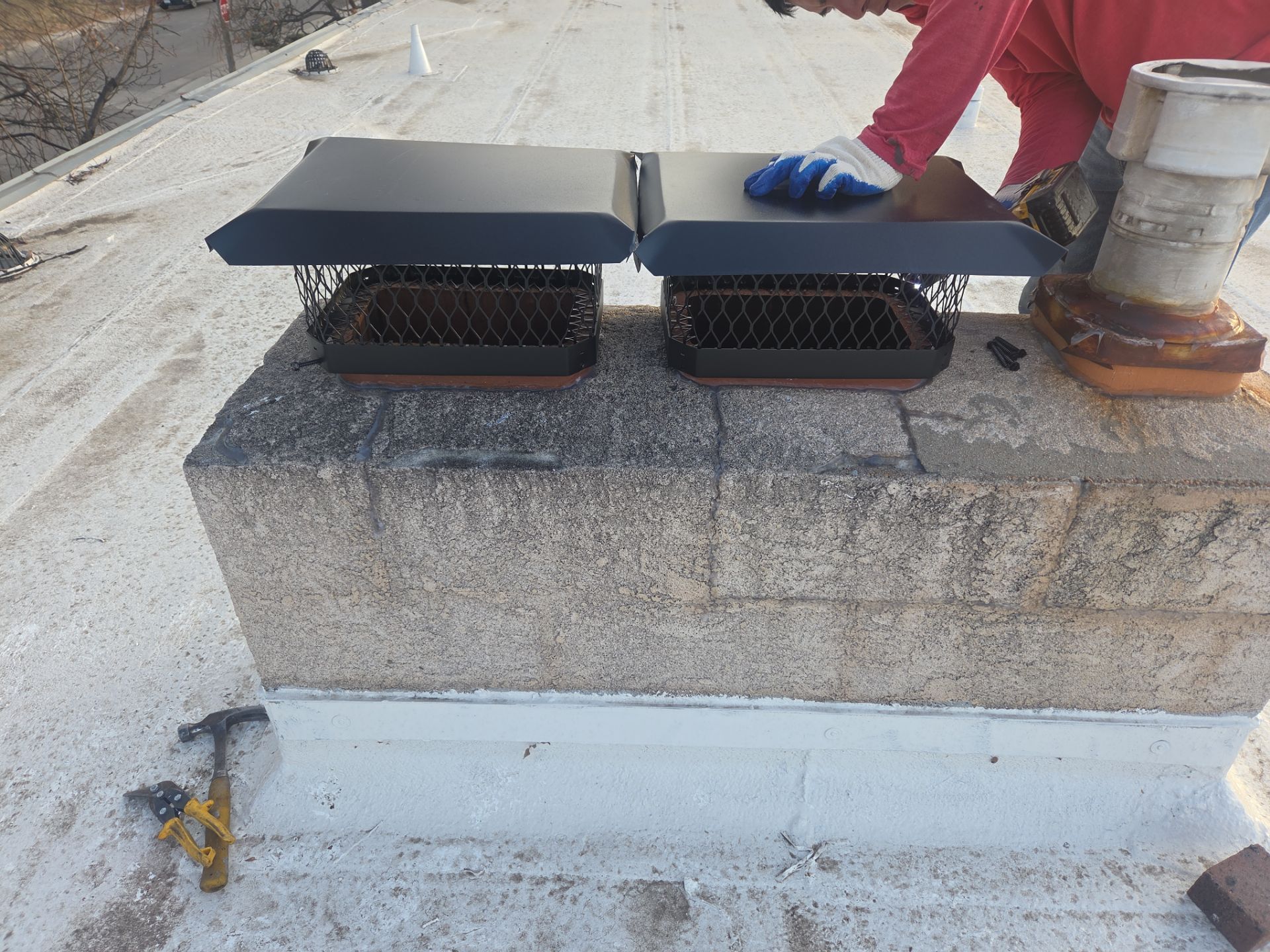  New Chimney Caps by RTP Roofing Company
