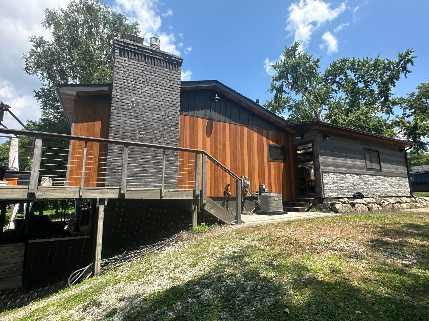 Siding Replacement using Alside Gray Oak by 180 Contractors