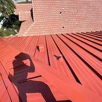 24ga 1.5" Mechanical Seam Terra Cotta by Total Roofing System The Metal Roof Experts