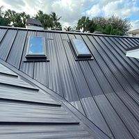 .040 Aluminum 1.5" Mechanical Seam Dark Bronze  by Total Roofing System The Metal Roof Experts
