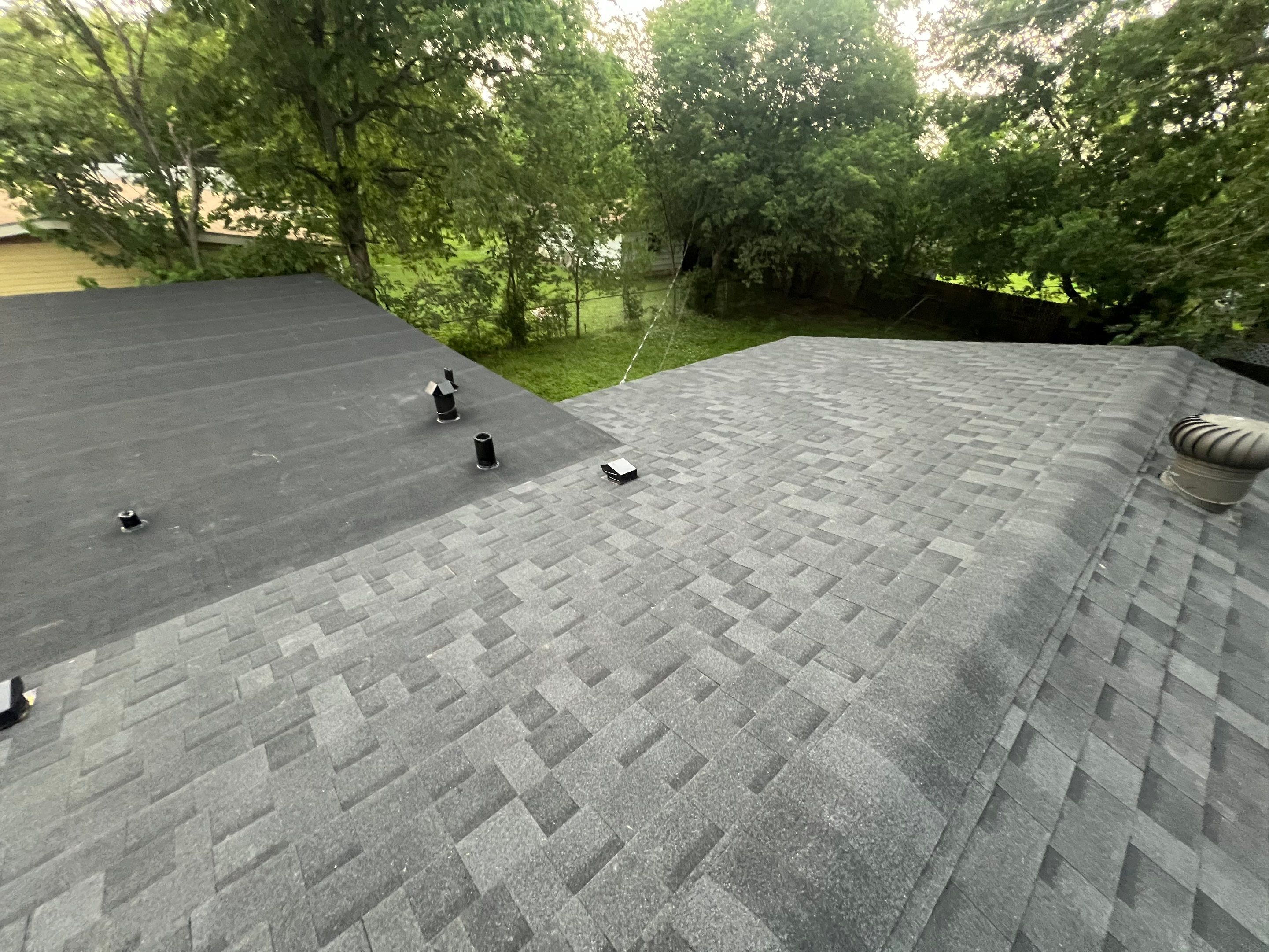 Residential Roofing Installation using IKO Cambridge Dual Black and Mule Hide Rolled Roofing Base and Cap Sheet by WR Roofing Solutions