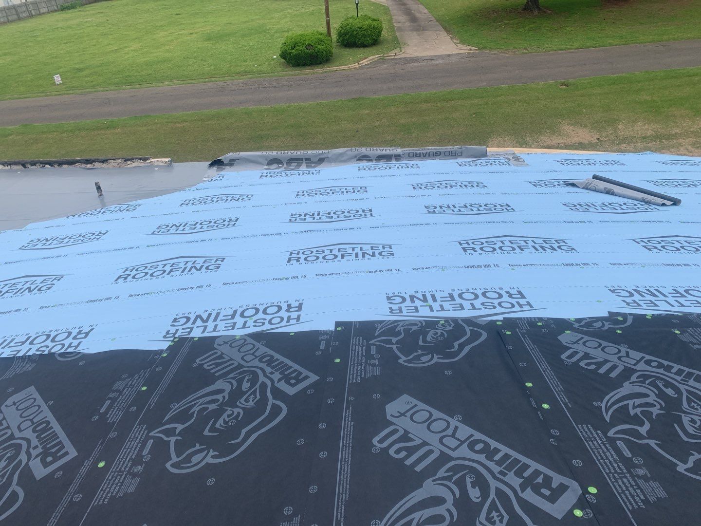 Commercial Roofing Installation using 50 mil PVC by Hostetler Roofing