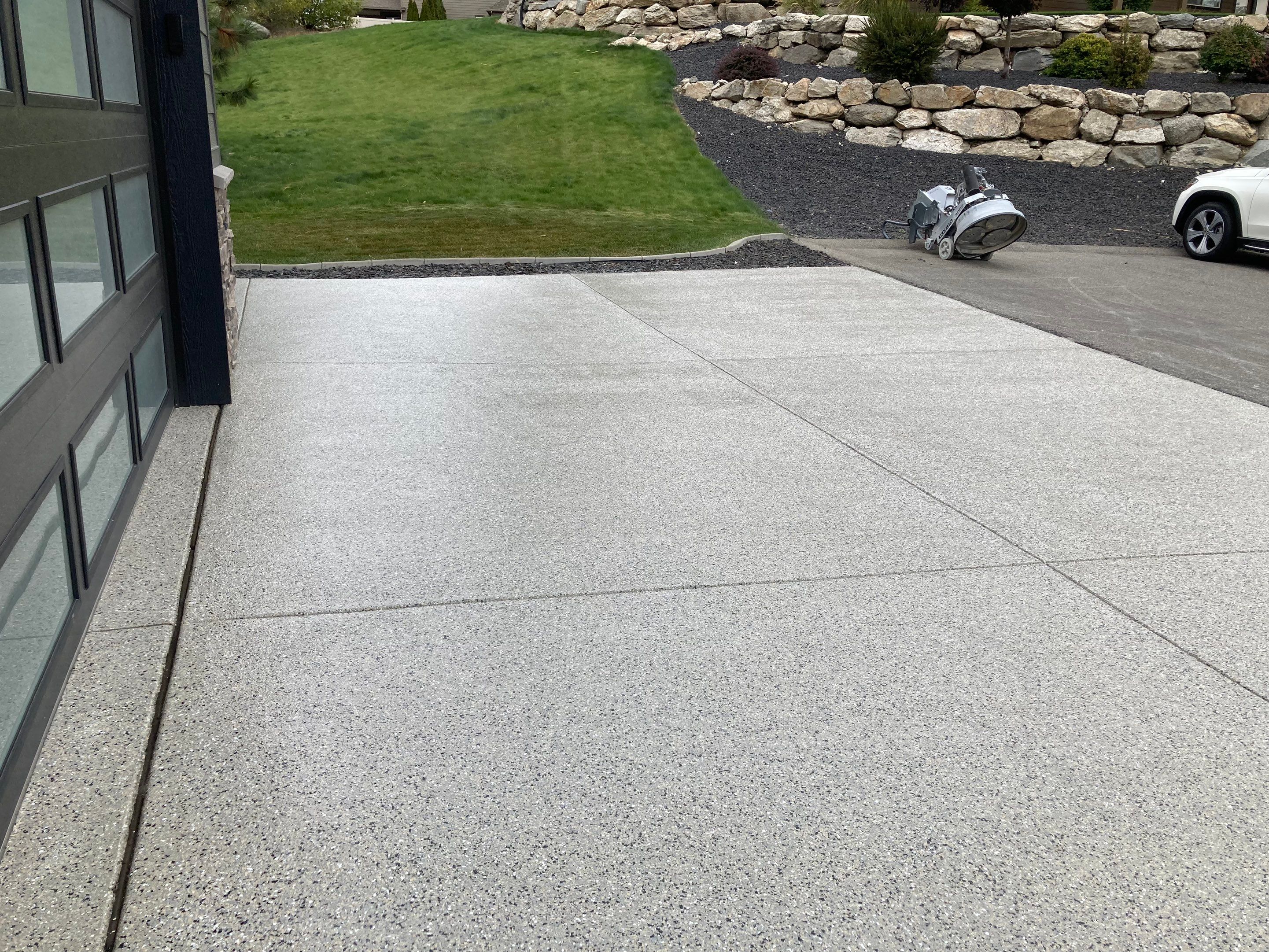 Driveway Transformation using Mediterranean Colorway by Croc Coatings, LLC