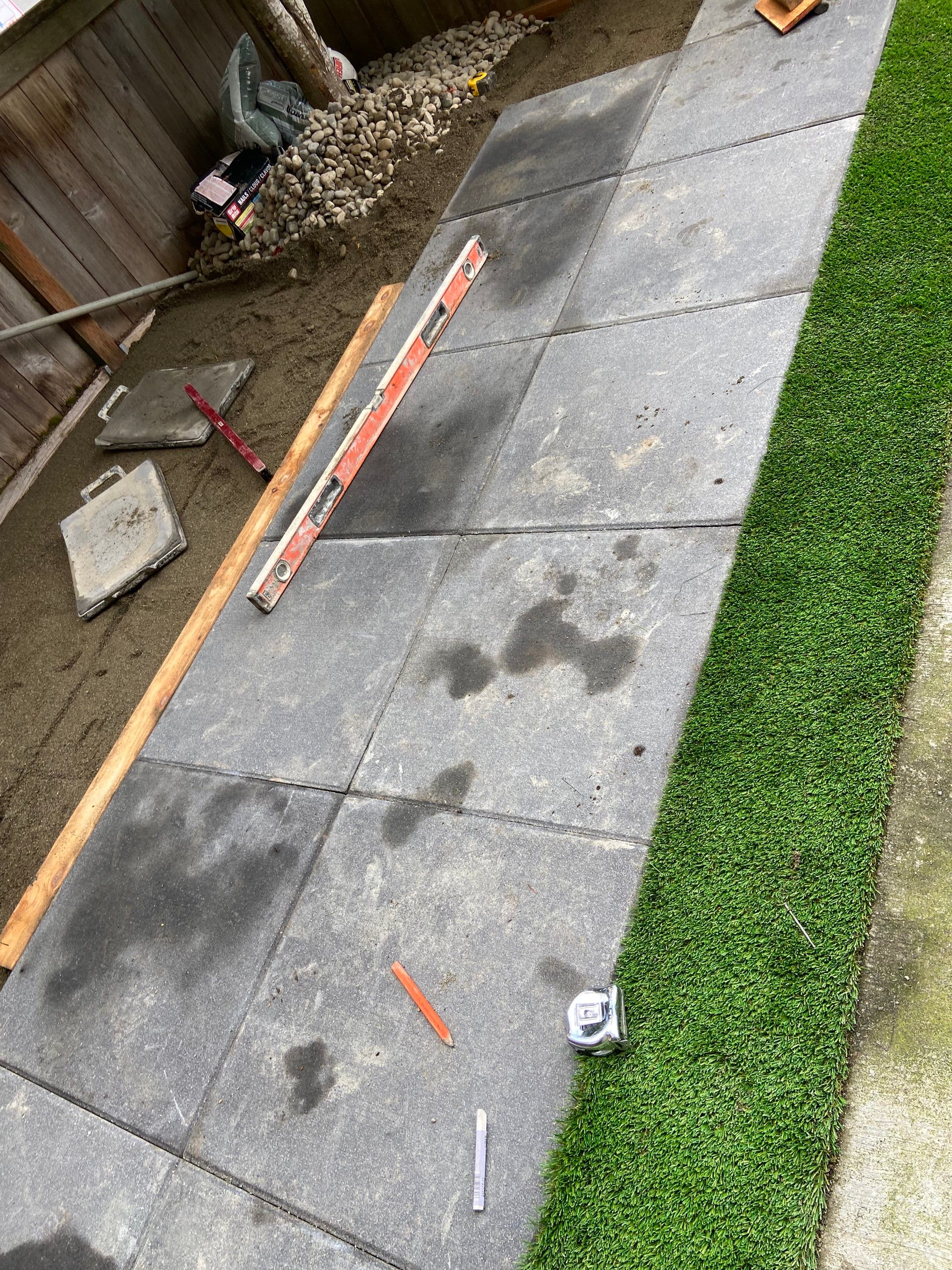 Paver Walkway & Turf Installation | Seattle  by Jireh Asphalt & Concrete Inc 