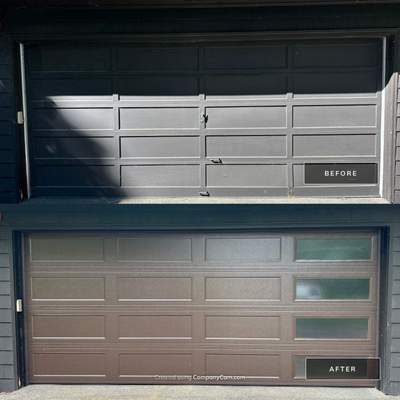 Garage Door Installation using Amarr Olympus Garage door