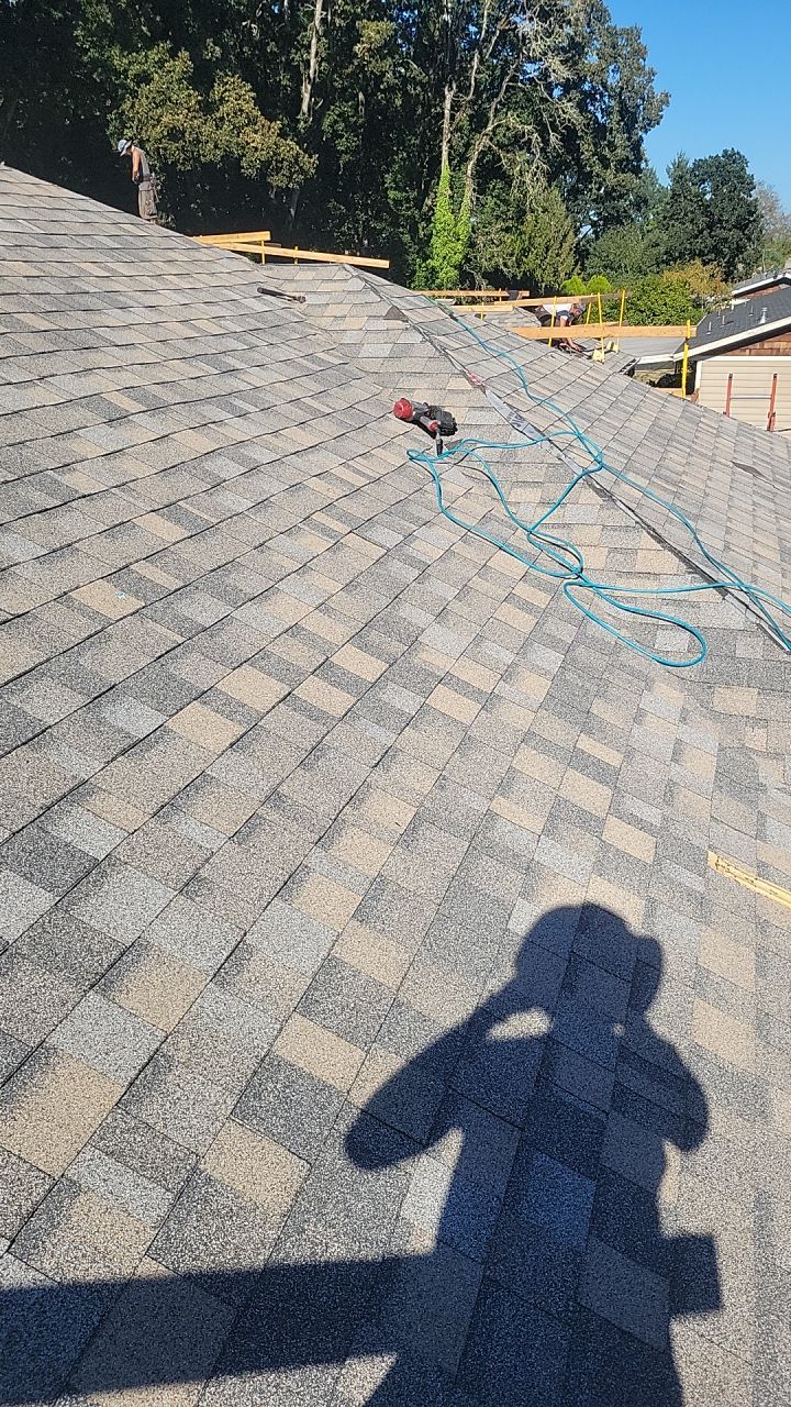 Residential Roofing Installation using IKO Dynasty (Color: Biscayne) by Orezona Building & Roofing Company, Inc.