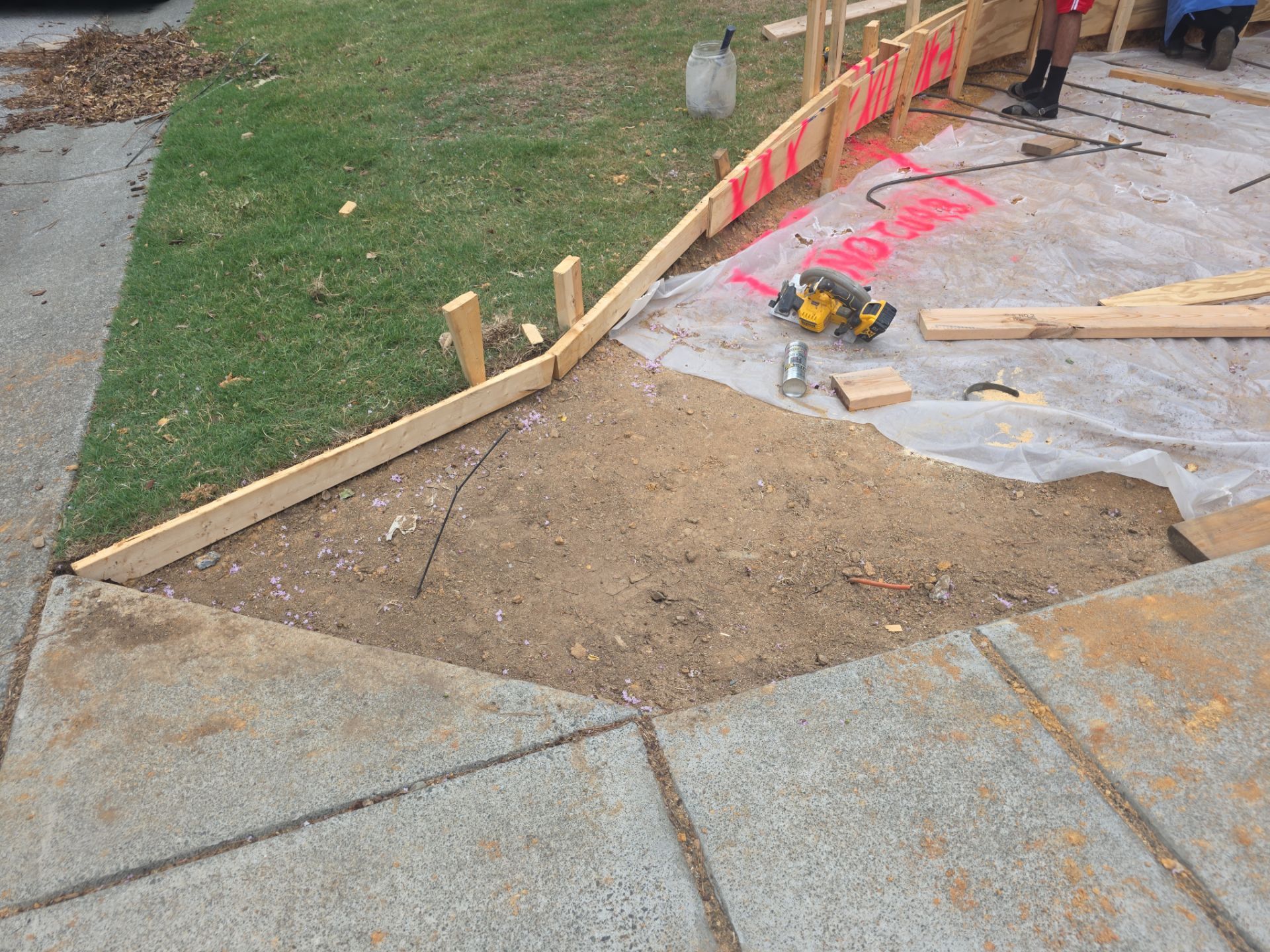 Concrete Driveway Expansion & Retaining Wall | Apex, NC by Elite Remodeling and Design LLC