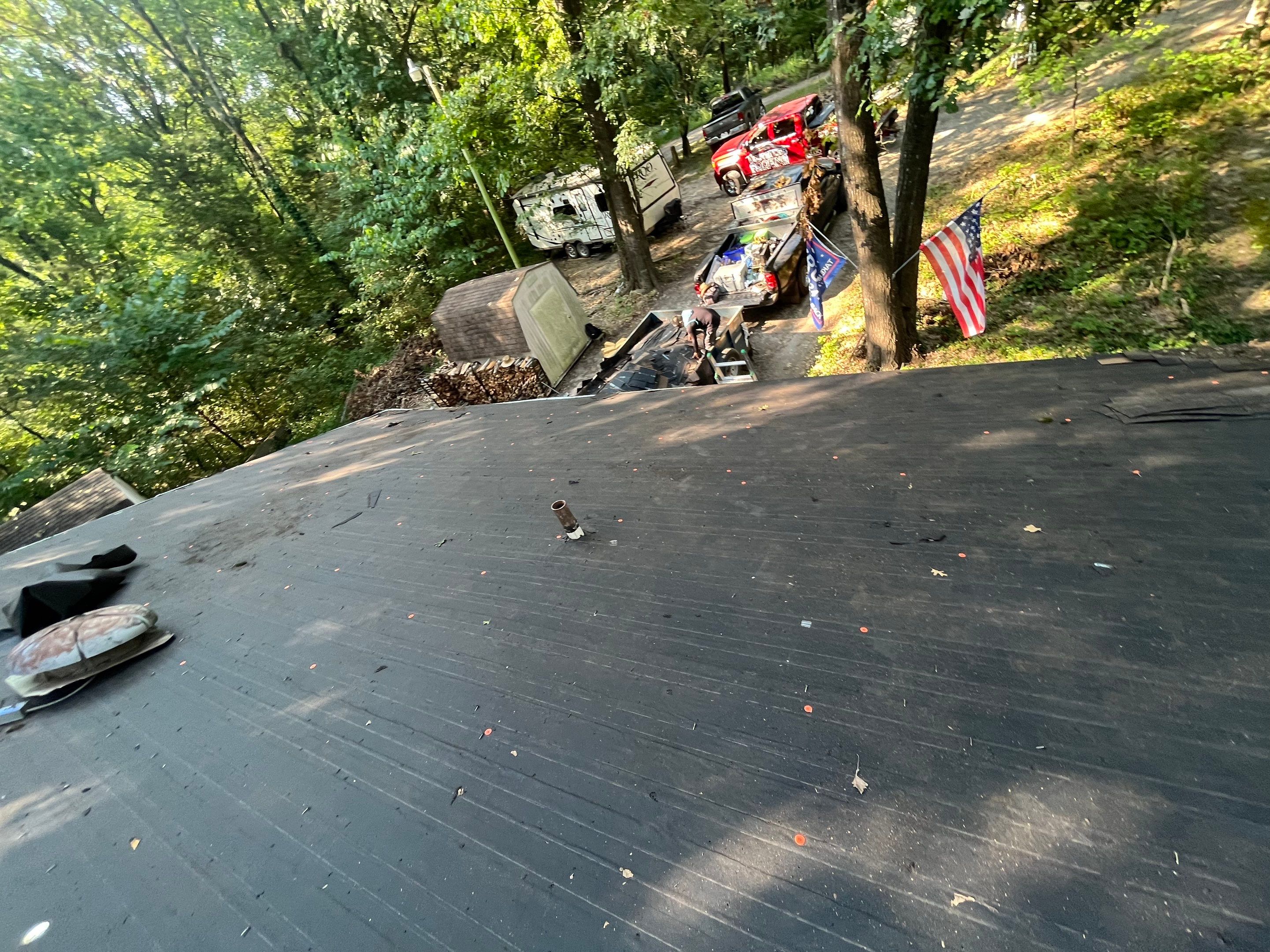 Residential Metal Roof Replacement using Reed's Metals: 29 GA. Colored Residential Panel by Hostetler Roofing