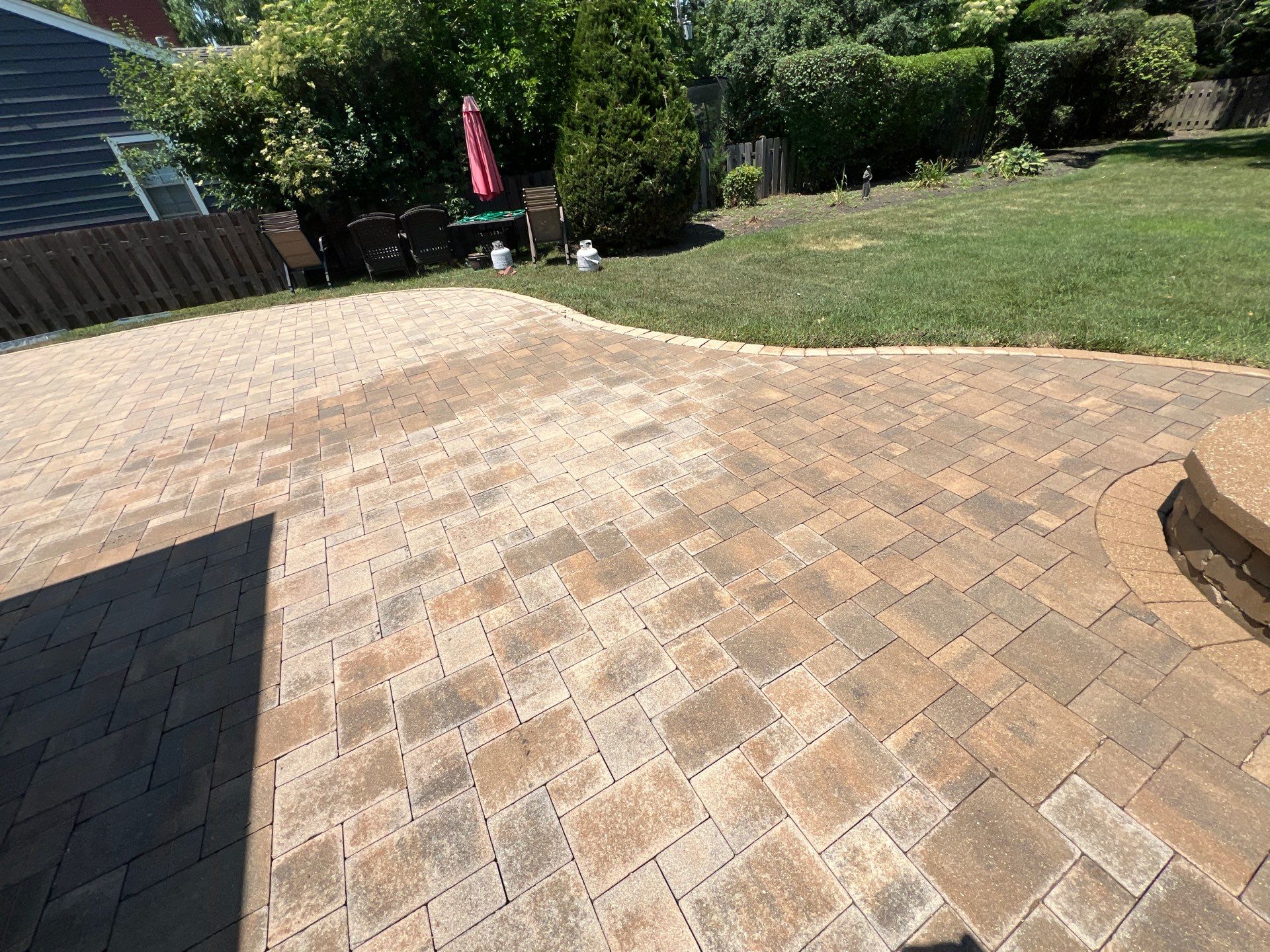Brick Paver cleaning and sealing by Northern Power Washing LLC.