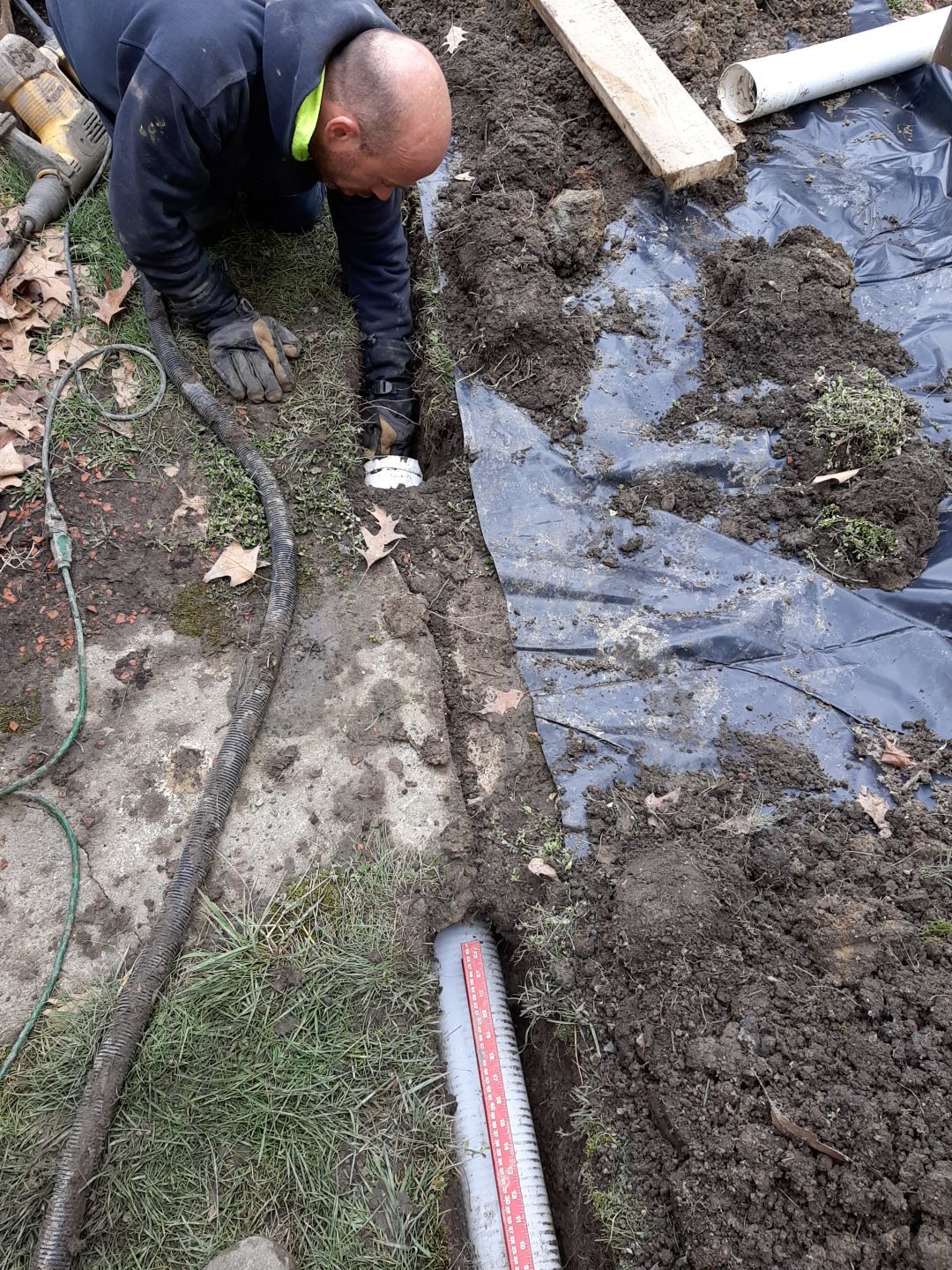 Basement Wall Rebuild with Exterior Waterproofing by Toledo Basement Repair
