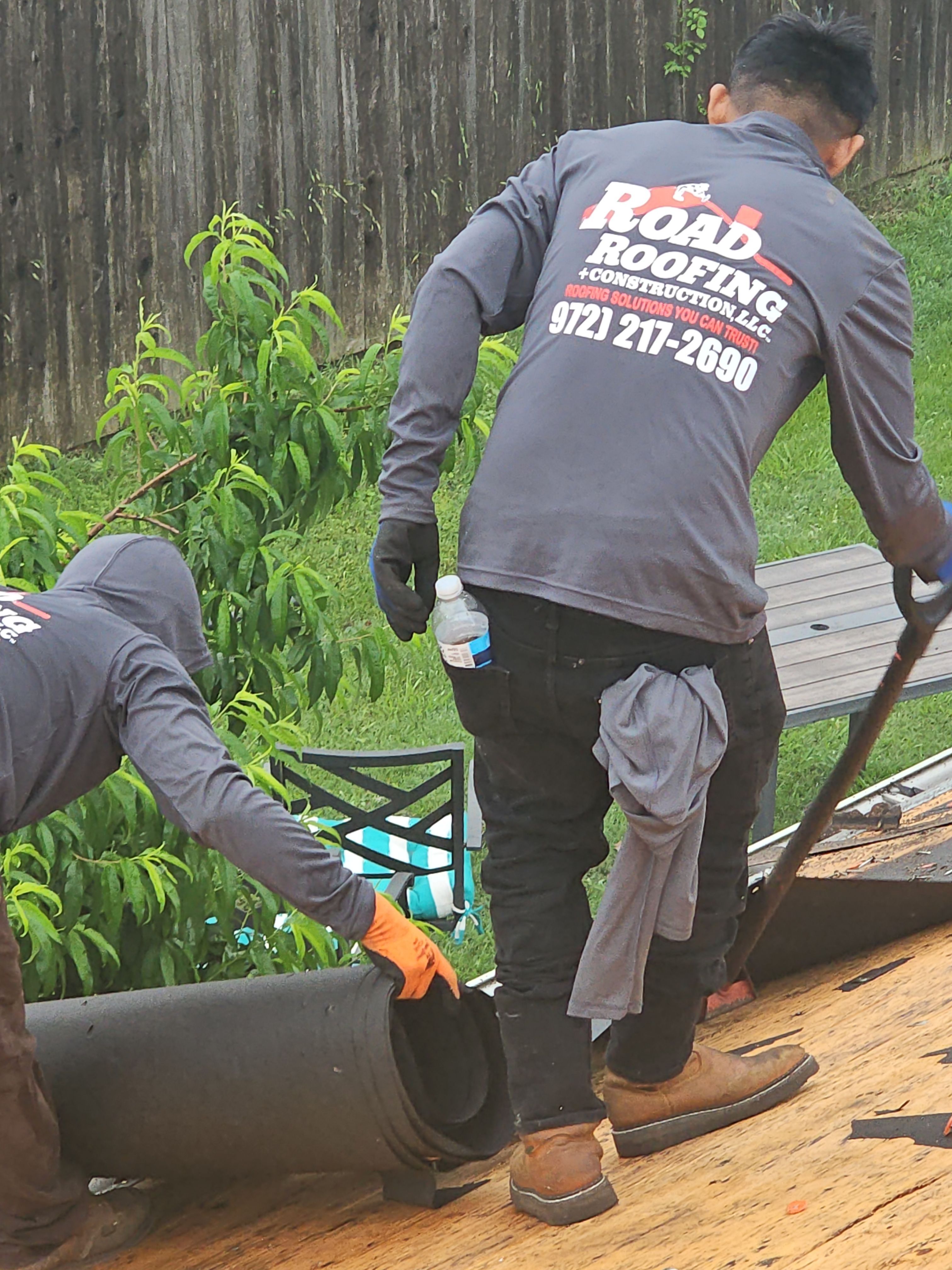   "Full Roof Replacement Due to Hail and Water Damage – Before & After" by road roofing llc