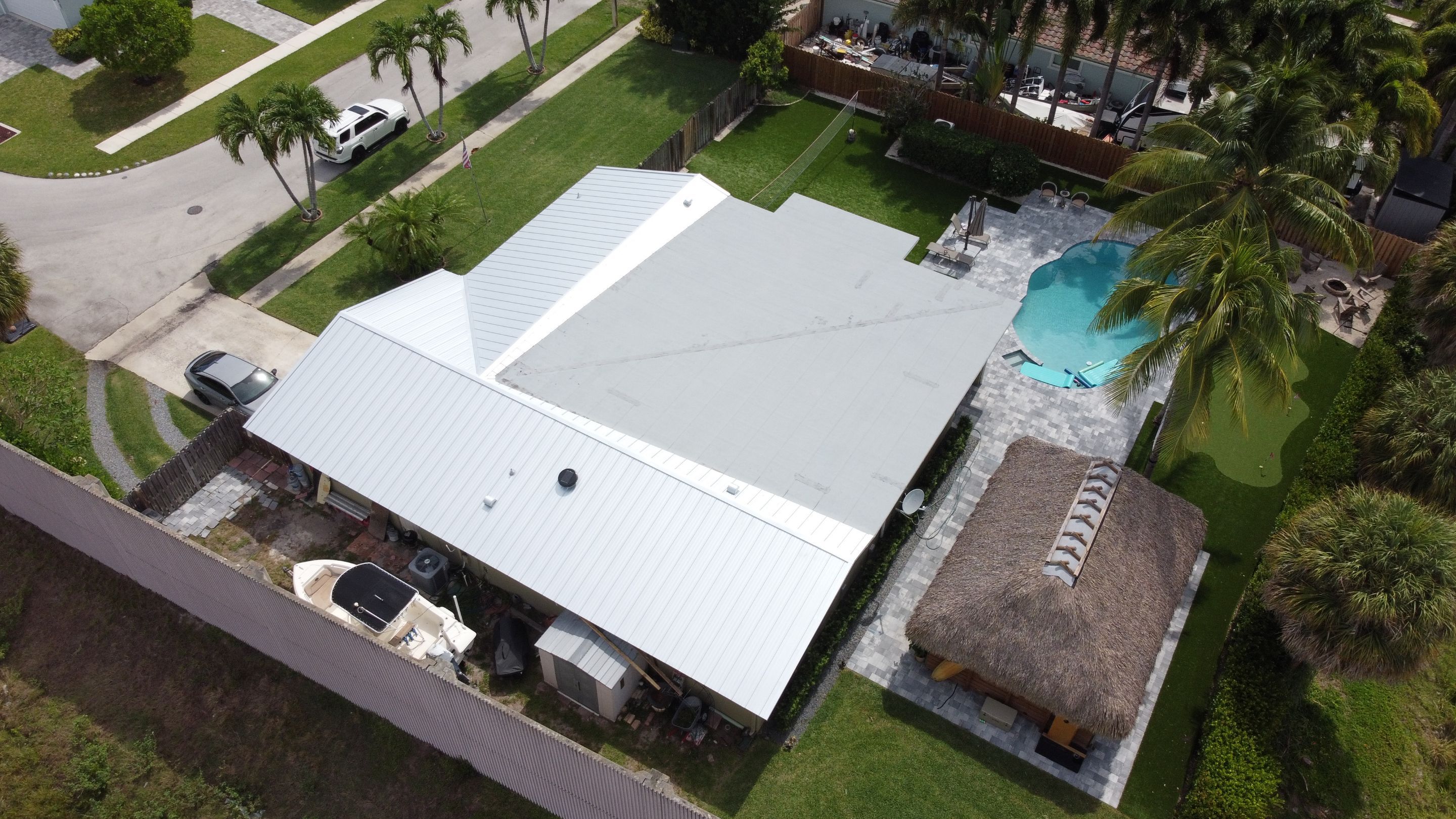 Residential Roofing Installation using 1" Nail strip metal roof by BLUES BROTHERS ROOFING