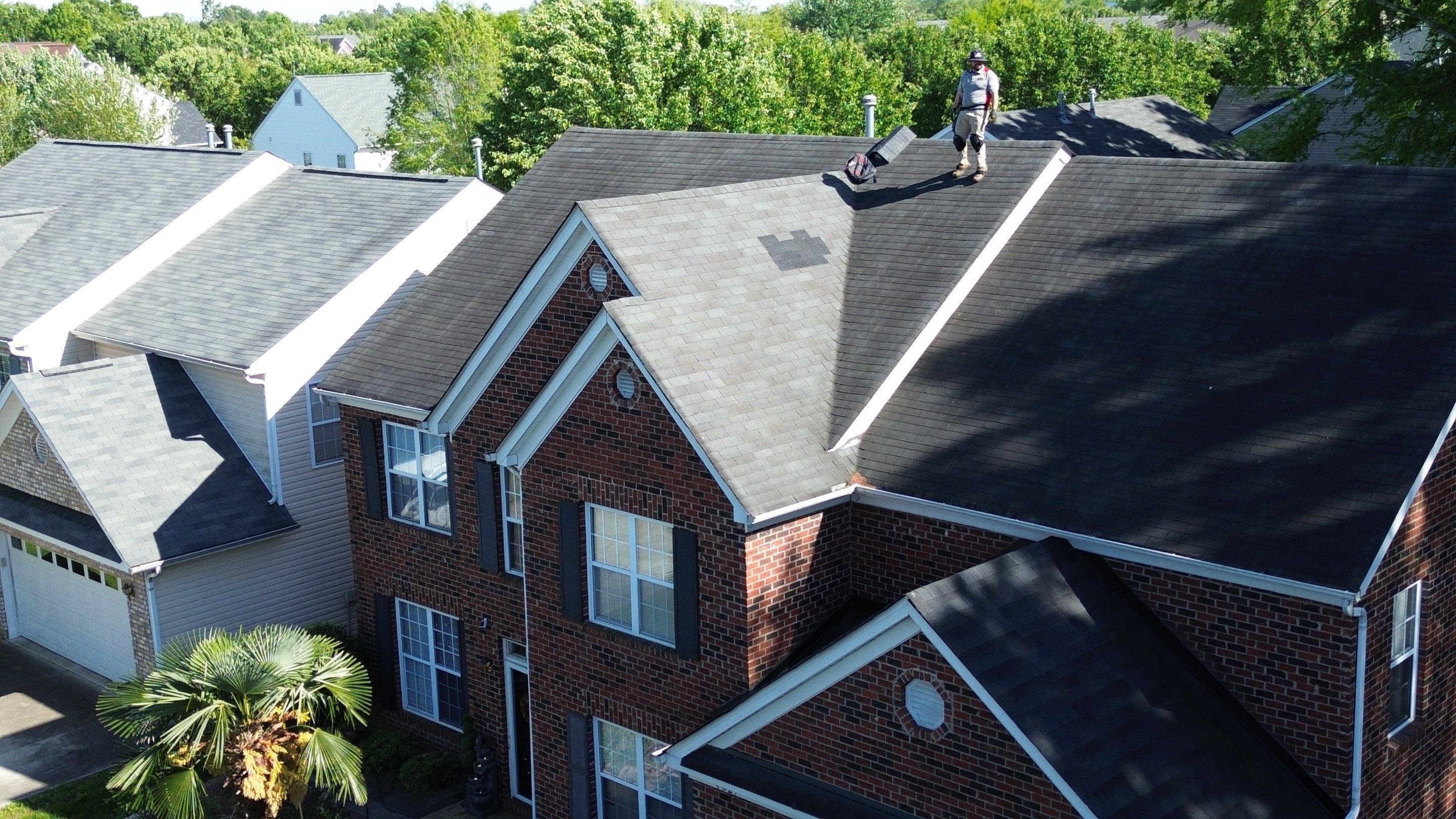 Roof replacement and interior repair by hail and wind damage by Just Brilliant Restoration JBR