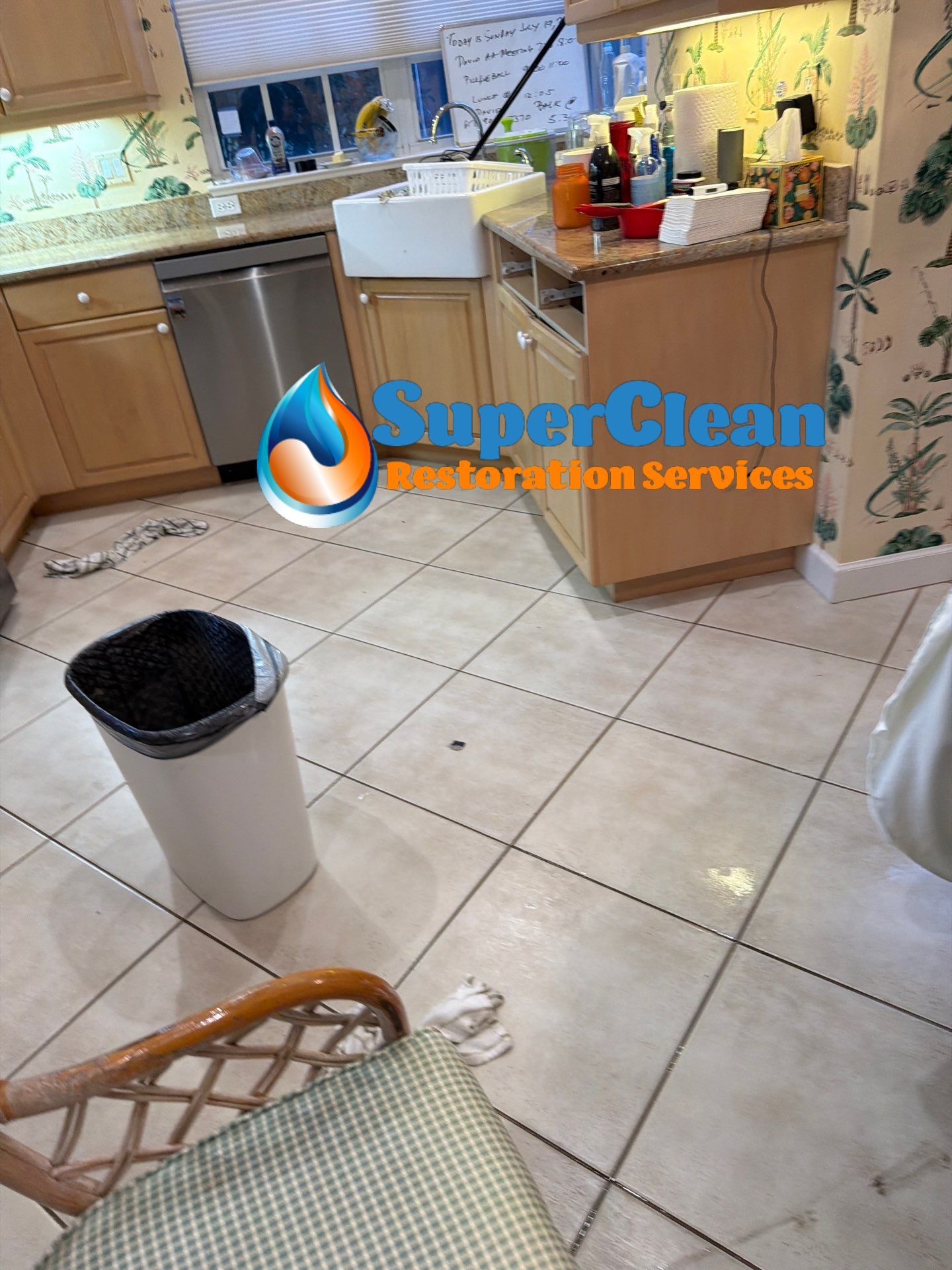 Water Damage Mitigation and Structural Drying in Stuart Kitchen by SuperClean 