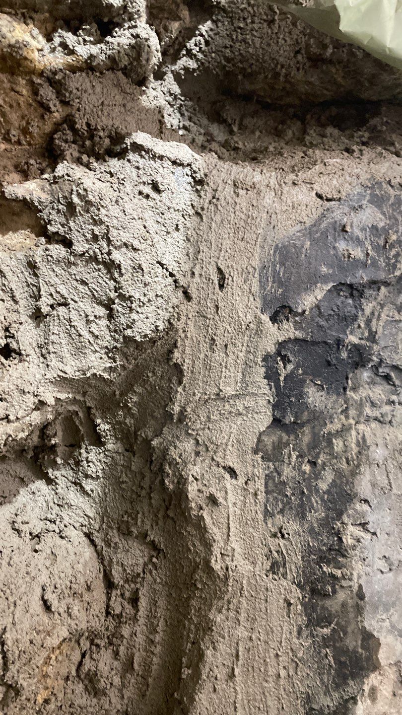 Parge Coating Drew's Stone Foundation by Waterproofing Northeast