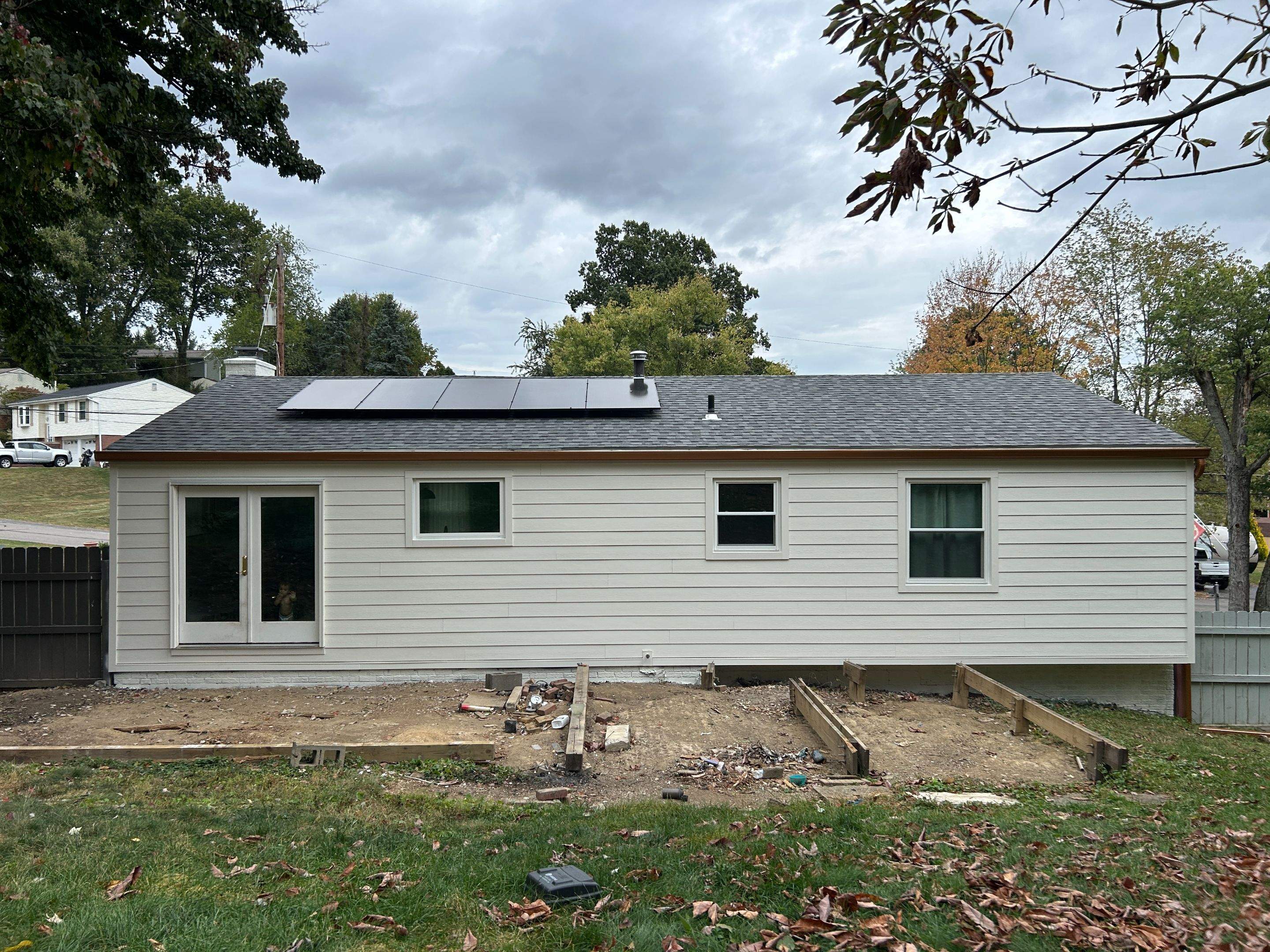 James Hardie Remodel Featuring Copper Gutters and Paint in Cream by Ideal Siding Pittsburgh
