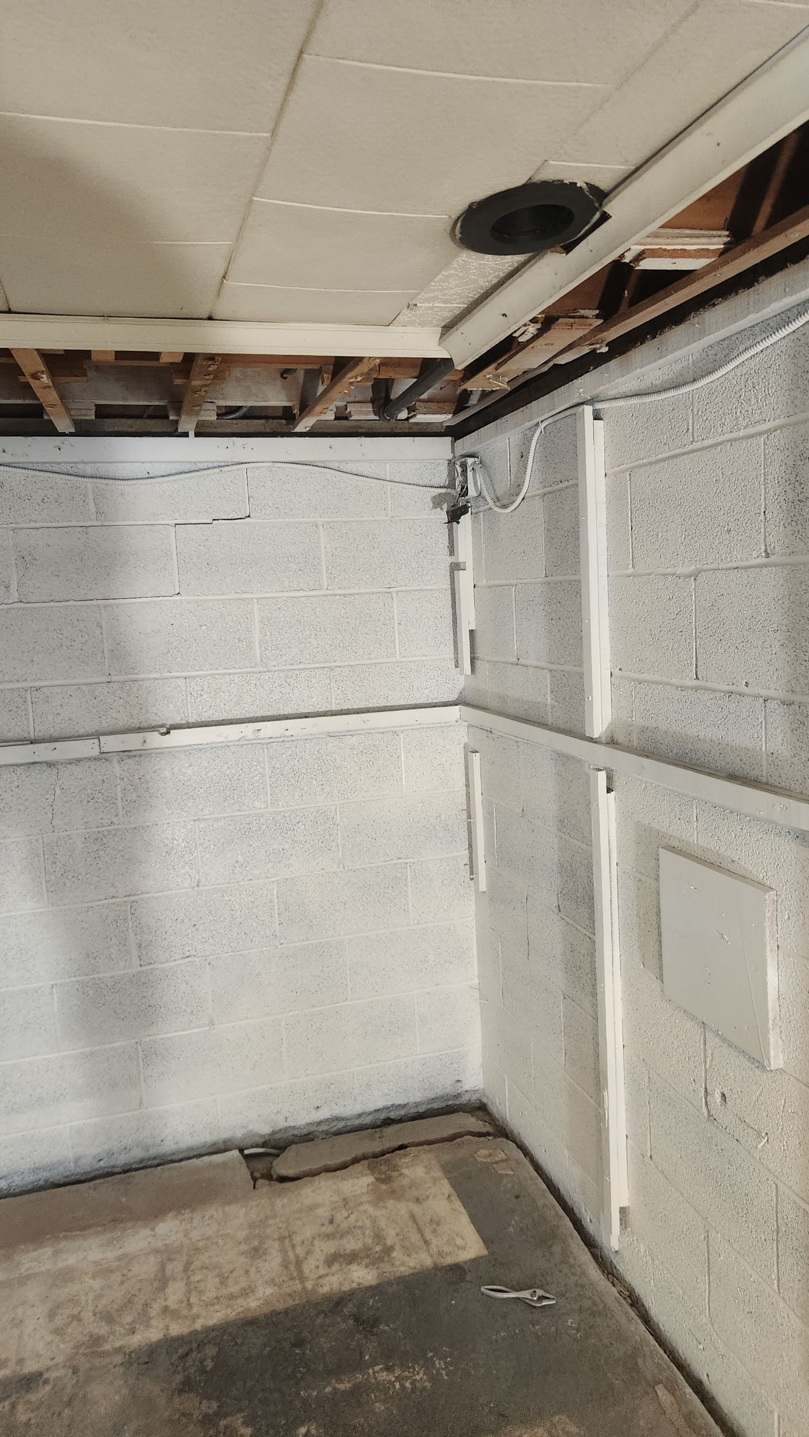 Interior French Drain & Mold Remediation Project in Manville, New Jersey by Pure Service Pro, LLC 