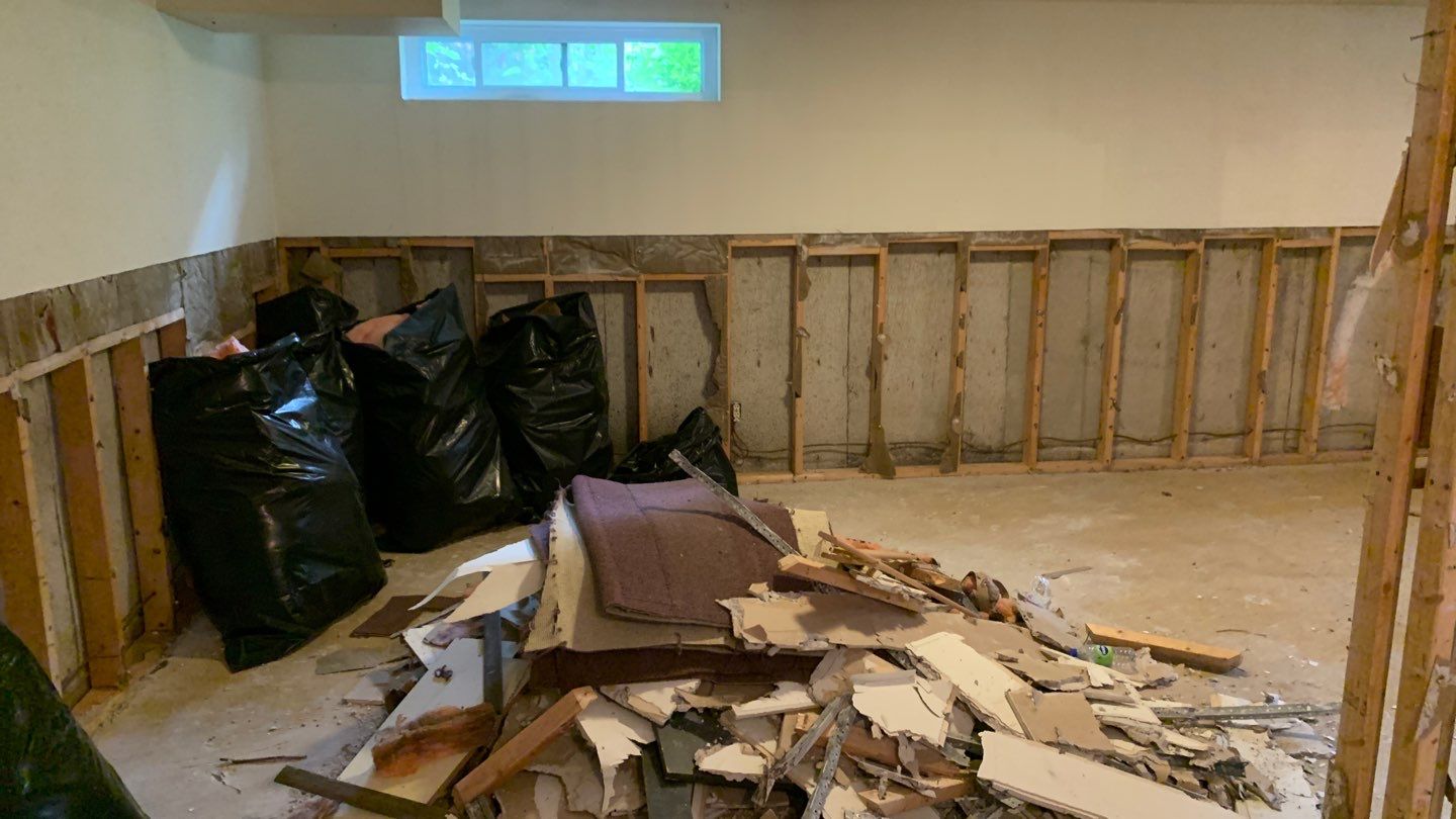 Basement rebuilt after flood by Eco-Nature Construction Inc.