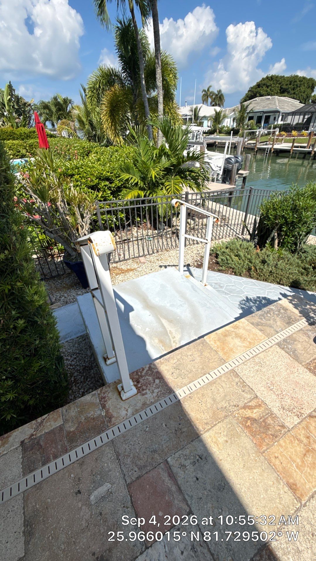 White Aluminum Railing Installation in Marco Island by True Fence LLC