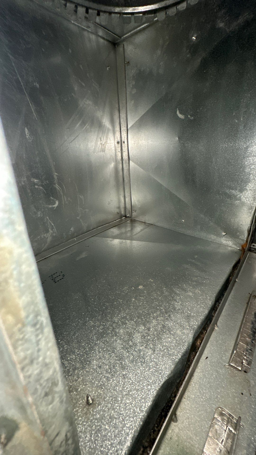 Air Duct Cleaning and Suspect Growth Removal Before and After Video/Photos Removal of mechanical component. by All Seasons Air Duct Cleaning 