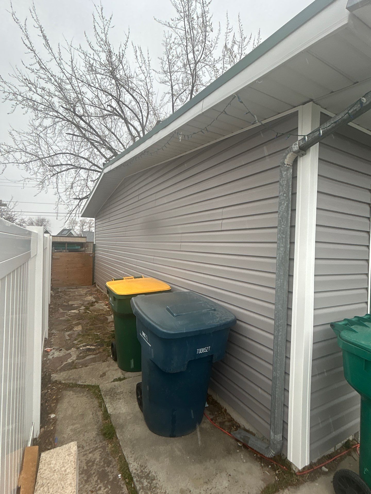 Orem | Elegant Aluminum-to-Vinyl Transformation | Harbor Grey & White by Ideal Siding Utah