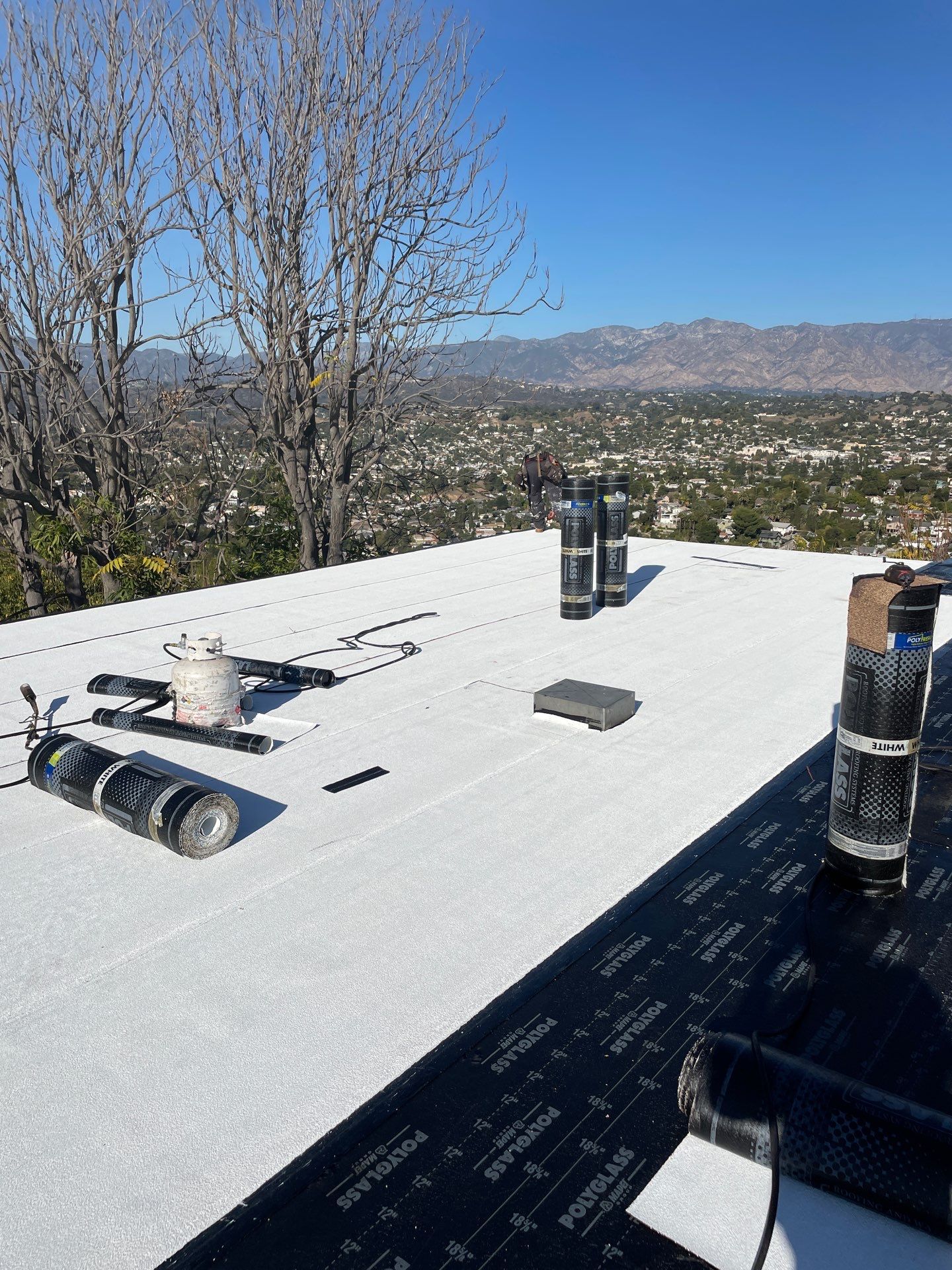 Residential reroofing project in Eagle Rock by Hull Brothers Roofing