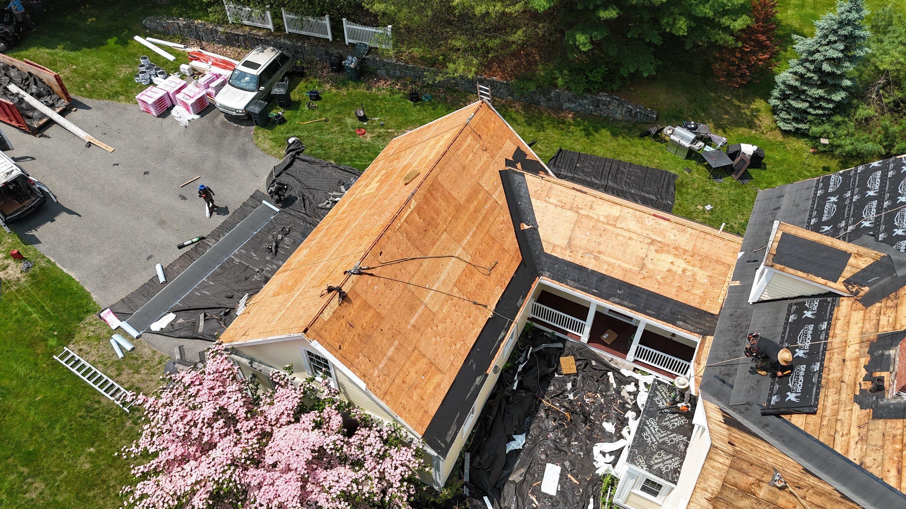 Full Roof Replacement & EPDM Restoration – North Andover, MA by Mighty Dog Roofing of Greater Middlesex County