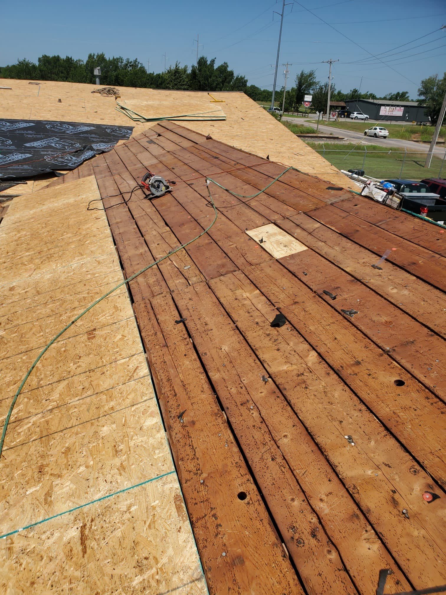 Reroof using GAF HDZ Weathered Wood by Castillo Roofing
