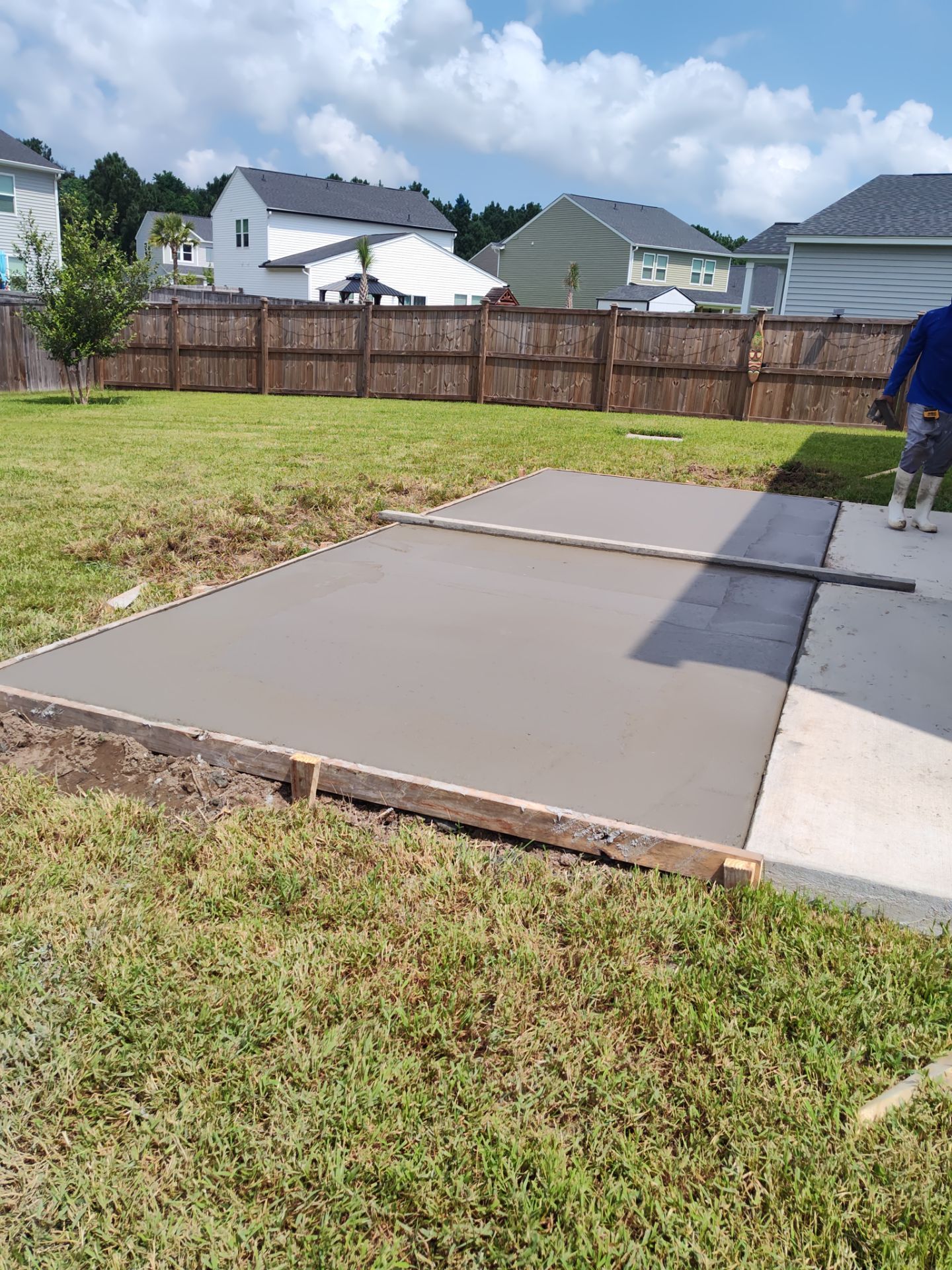 Boat storage concrete by Cornerstone Home Builders, LLC