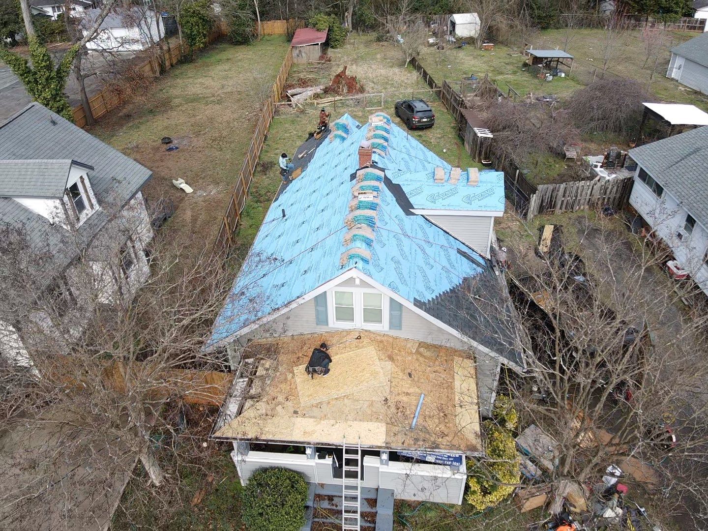 Landmark Shingle Roof Replacement and Decking Repair in Greenville by Roofers LLC