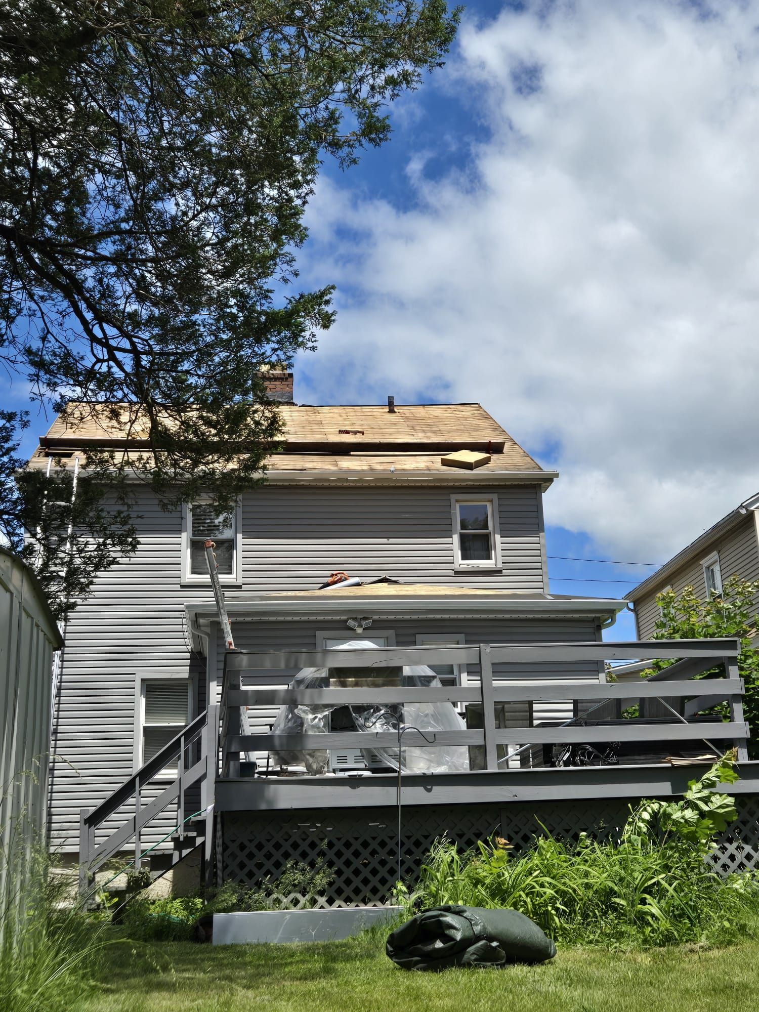 Residential Roofing Installation using Owens Corning TruDefinition Duration AR - Estate Gray by A Plus Exterior