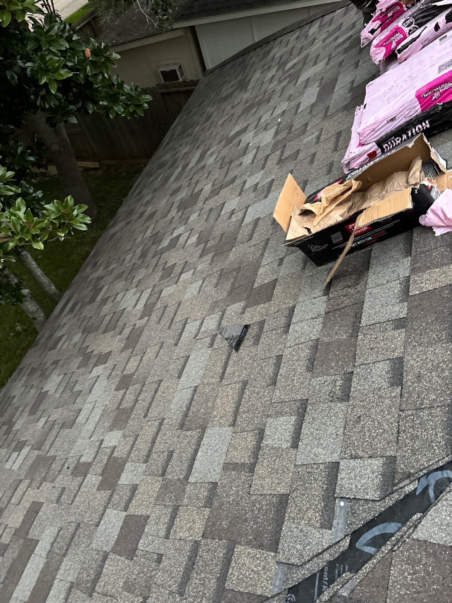 Residential Roofing Installation using Owen's Corning Duration (Lifetime) Shingles by Roof Repair Company